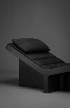 Contemporary black ash Weight of Shadow Chaise Lounge by Atelier V&F