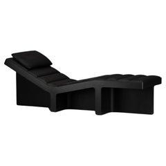 Contemporary black ash Weight of Shadow Chaise Lounge by Atelier V&F