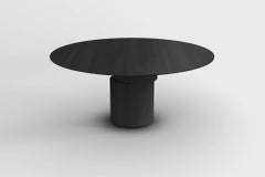 contemporary black ash wood dining table M, disc table by barh.design 2