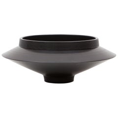 Contemporary Black Burnished Clay Dish by German Andre von Martens