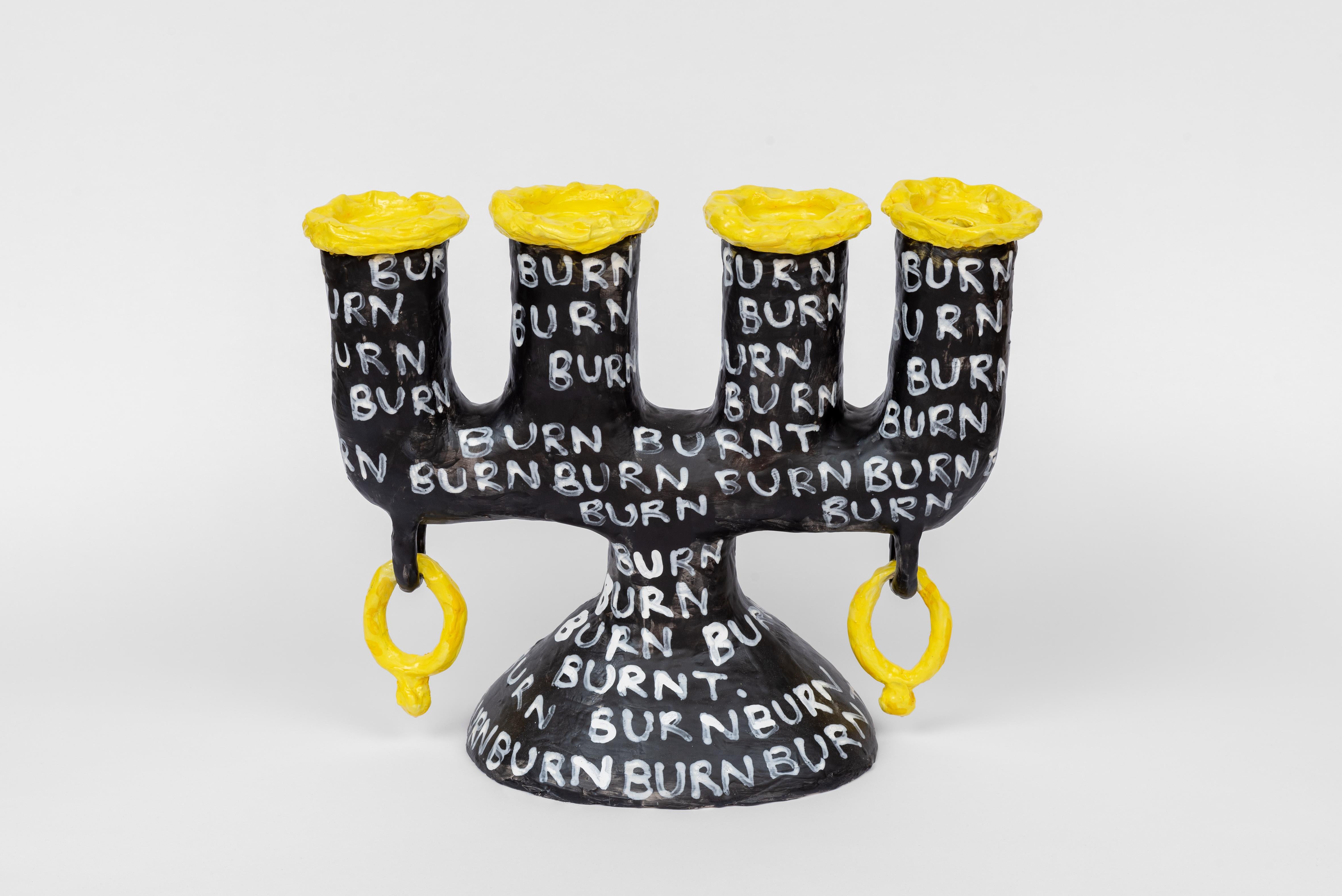 In this collection, Xanthe Somers continues to examine the haunting presence of everyday objects designed with the intention of serving their owner. 

Resolutely political and provocative, while blurring the boundaries between works of art and