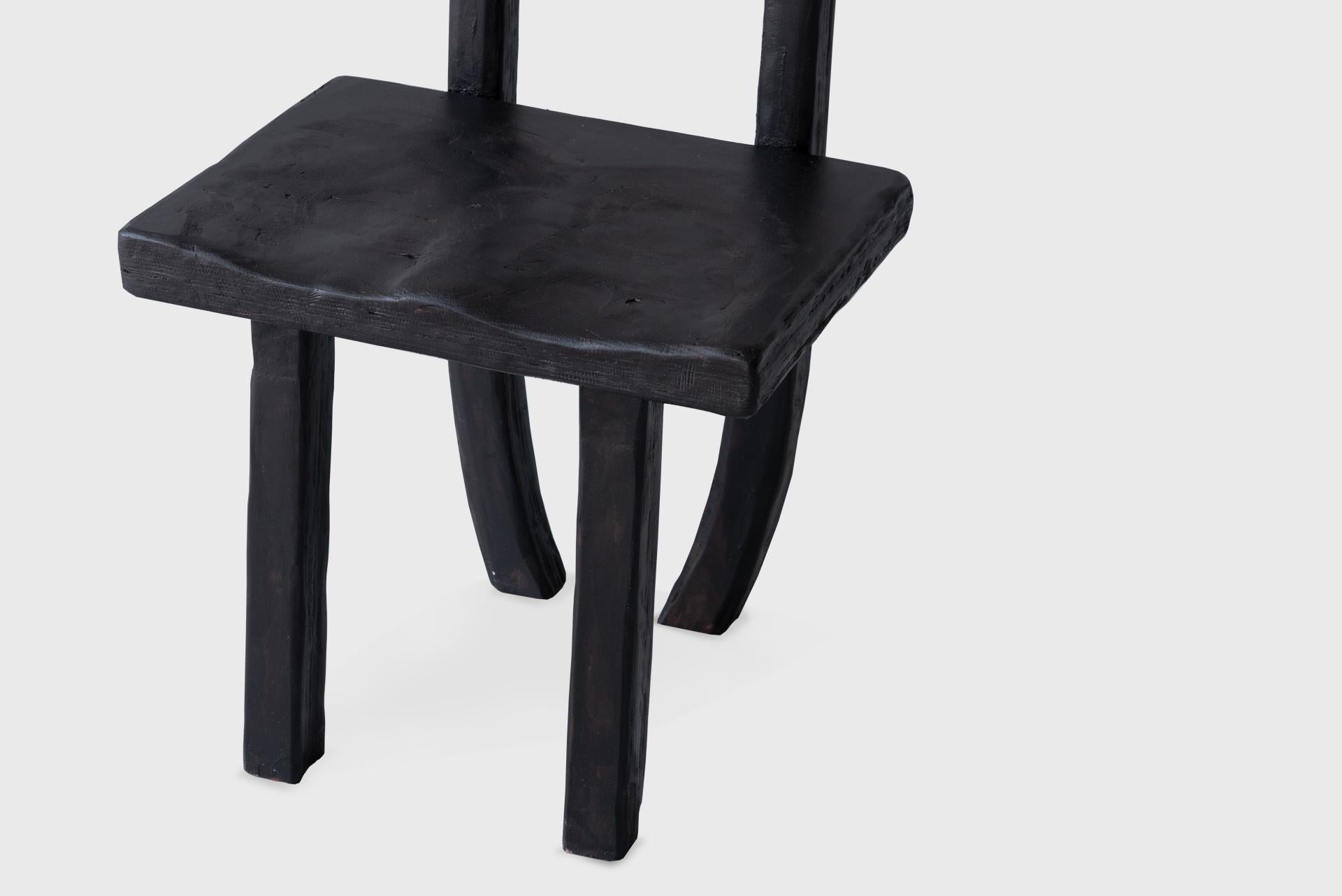 Contemporary Black Chair, Poplar and Birch Wood, Nifemi Ogunro, African-American In New Condition For Sale In Barcelona, ES