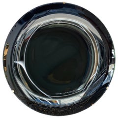 Contemporary Black Curve Mirror, Italy