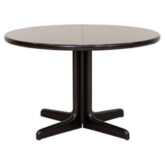Contemporary Black Ebonized Round Dining Table Contemporary Black Ebonized Round Dining Table