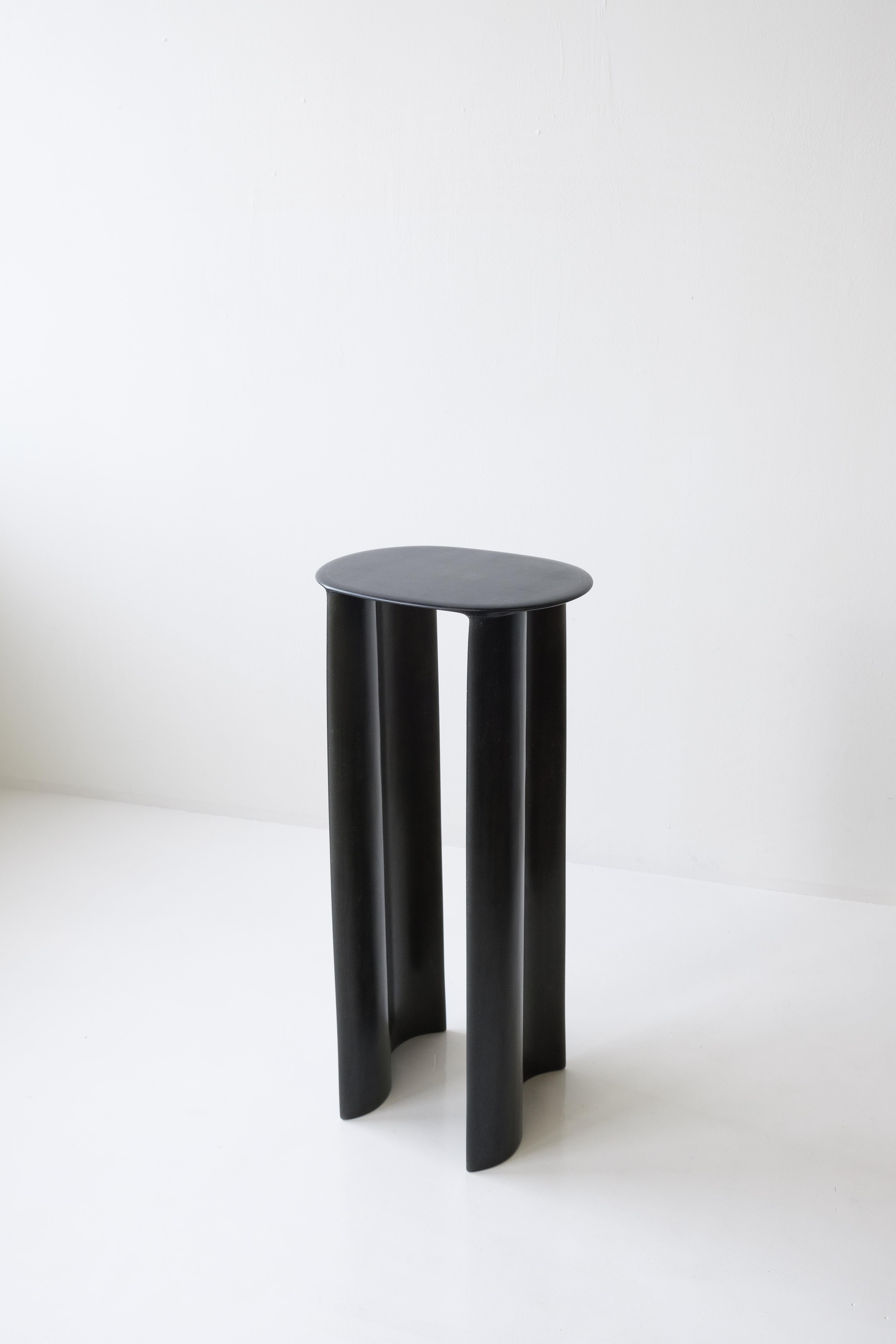 Contemporary Black Fiberglass, New Wave Pedestal, by Lukas Cober For Sale 2