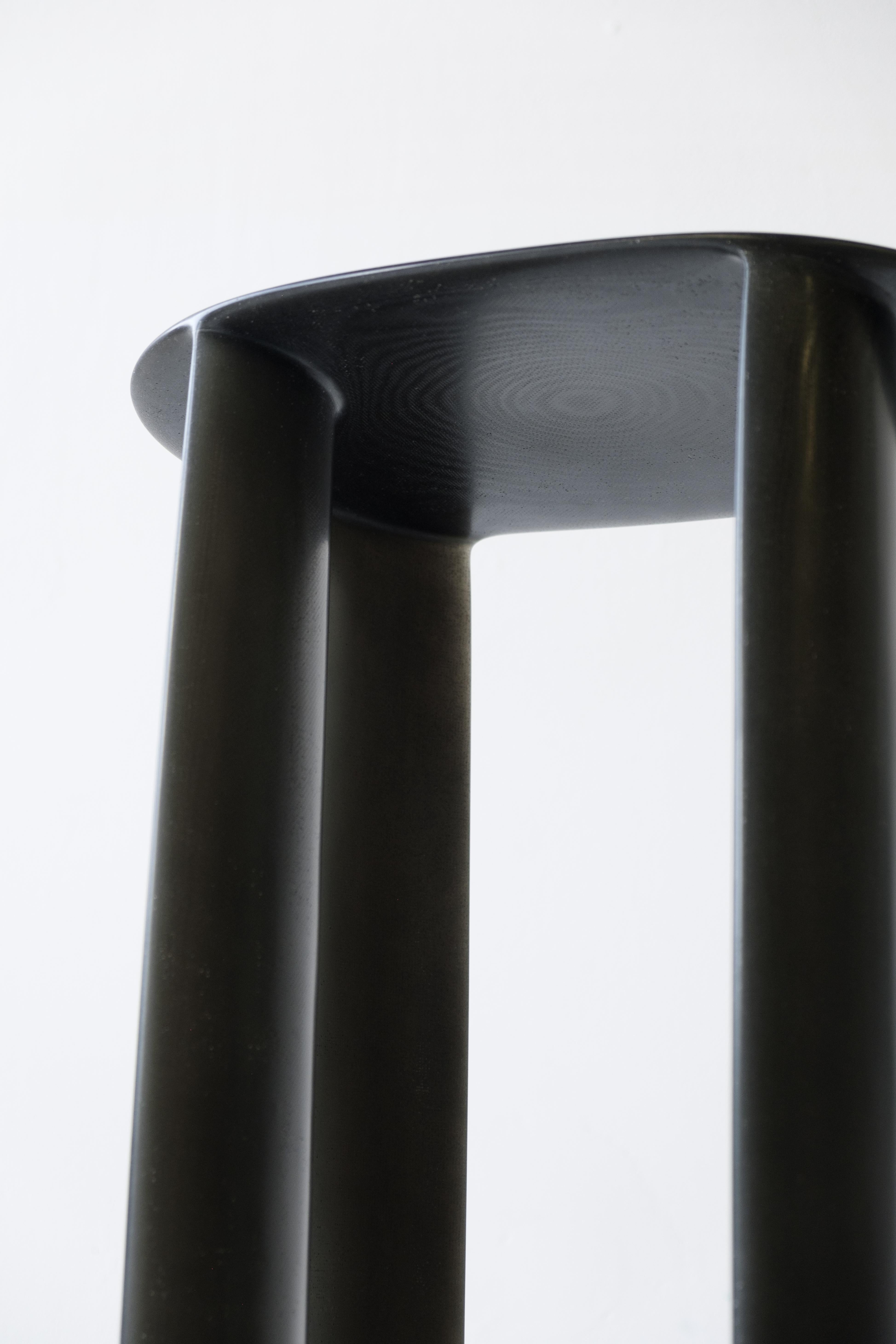 Contemporary Black Fiberglass, New Wave Pedestal, by Lukas Cober For Sale 4