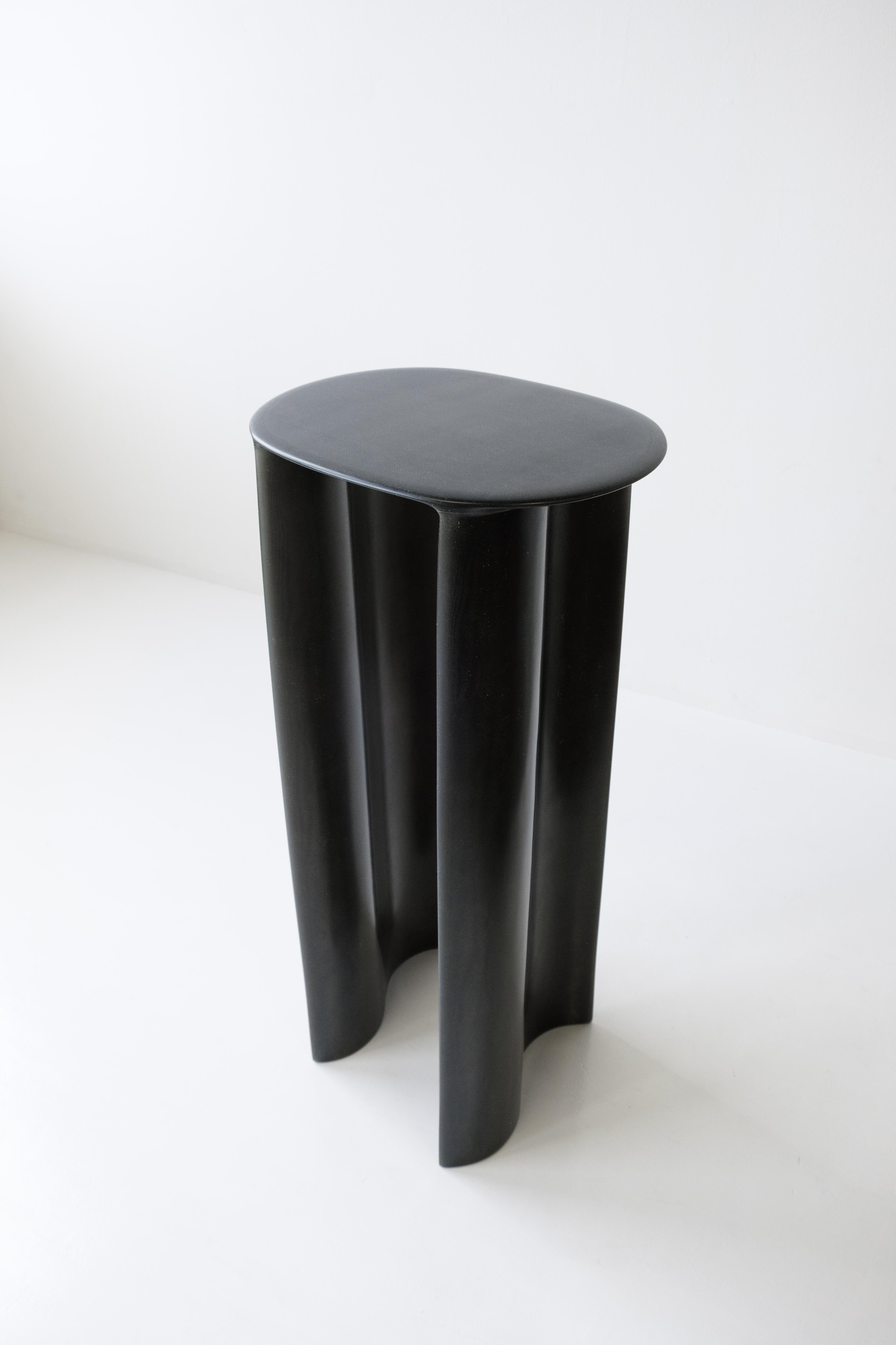 Contemporary Black Fiberglass, New Wave Pedestal, by Lukas Cober For Sale 8