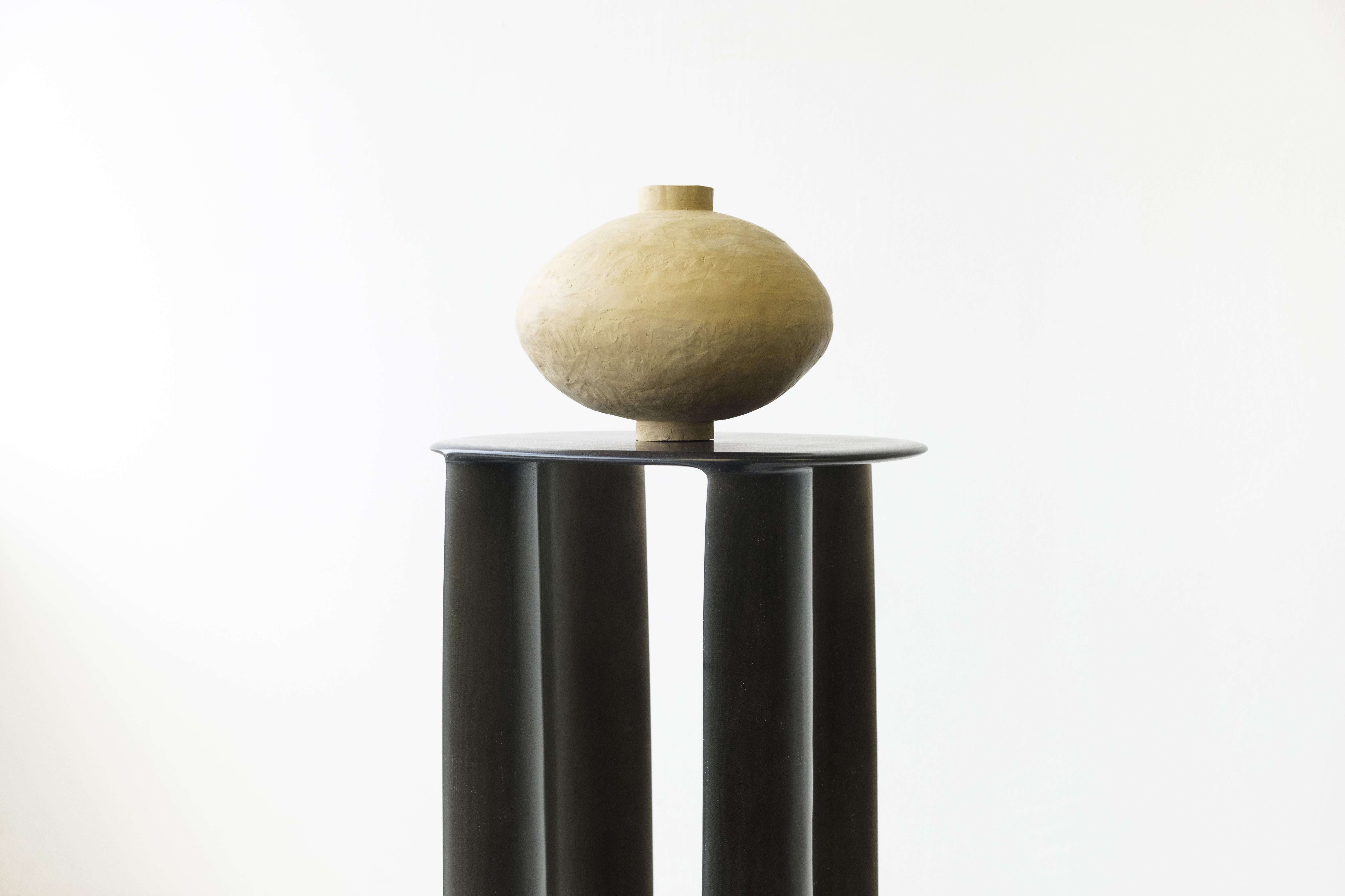 Contemporary Black Fiberglass, New Wave Pedestal, by Lukas Cober For Sale 11