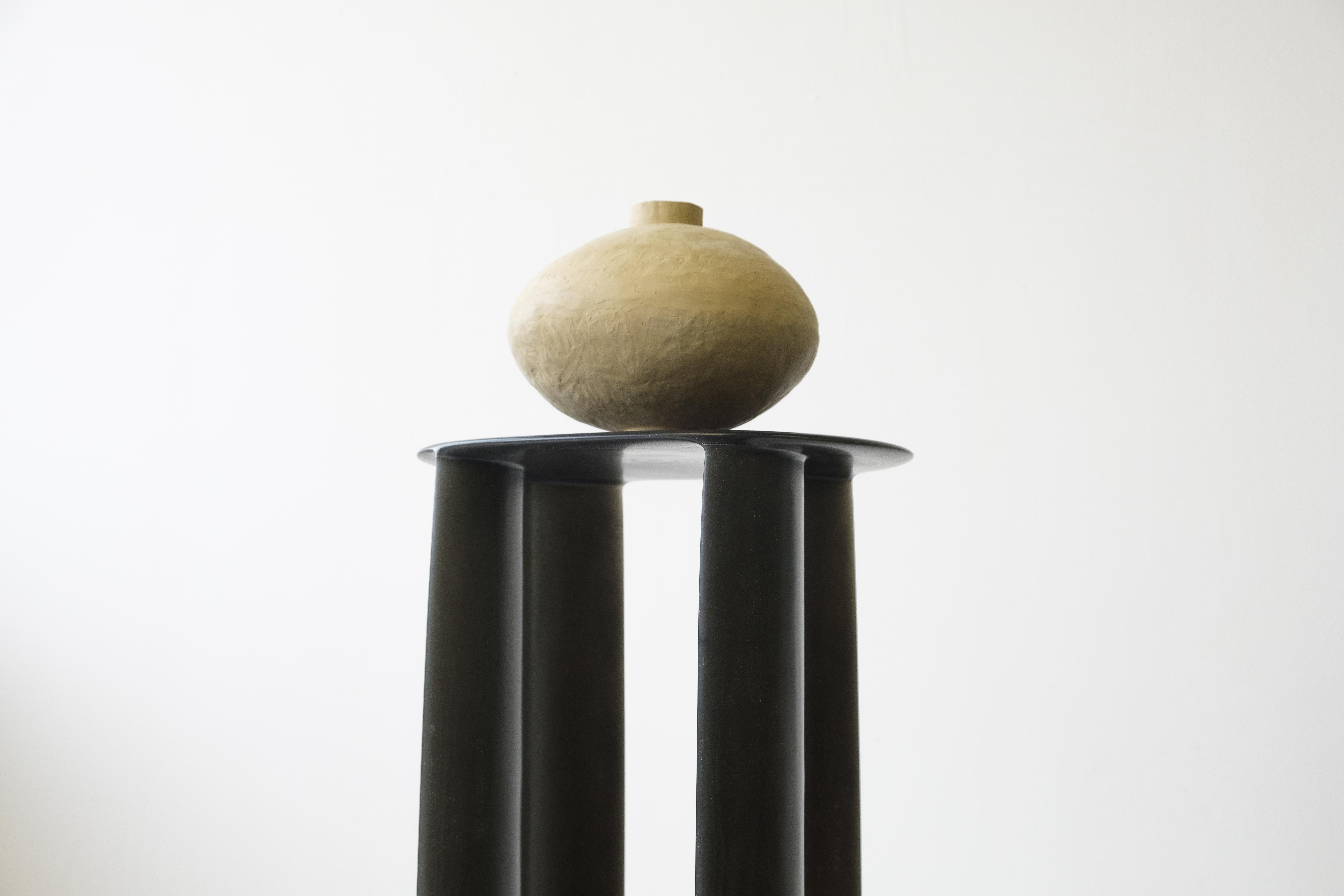 Contemporary Black Fiberglass, New Wave Pedestal, by Lukas Cober For Sale 12
