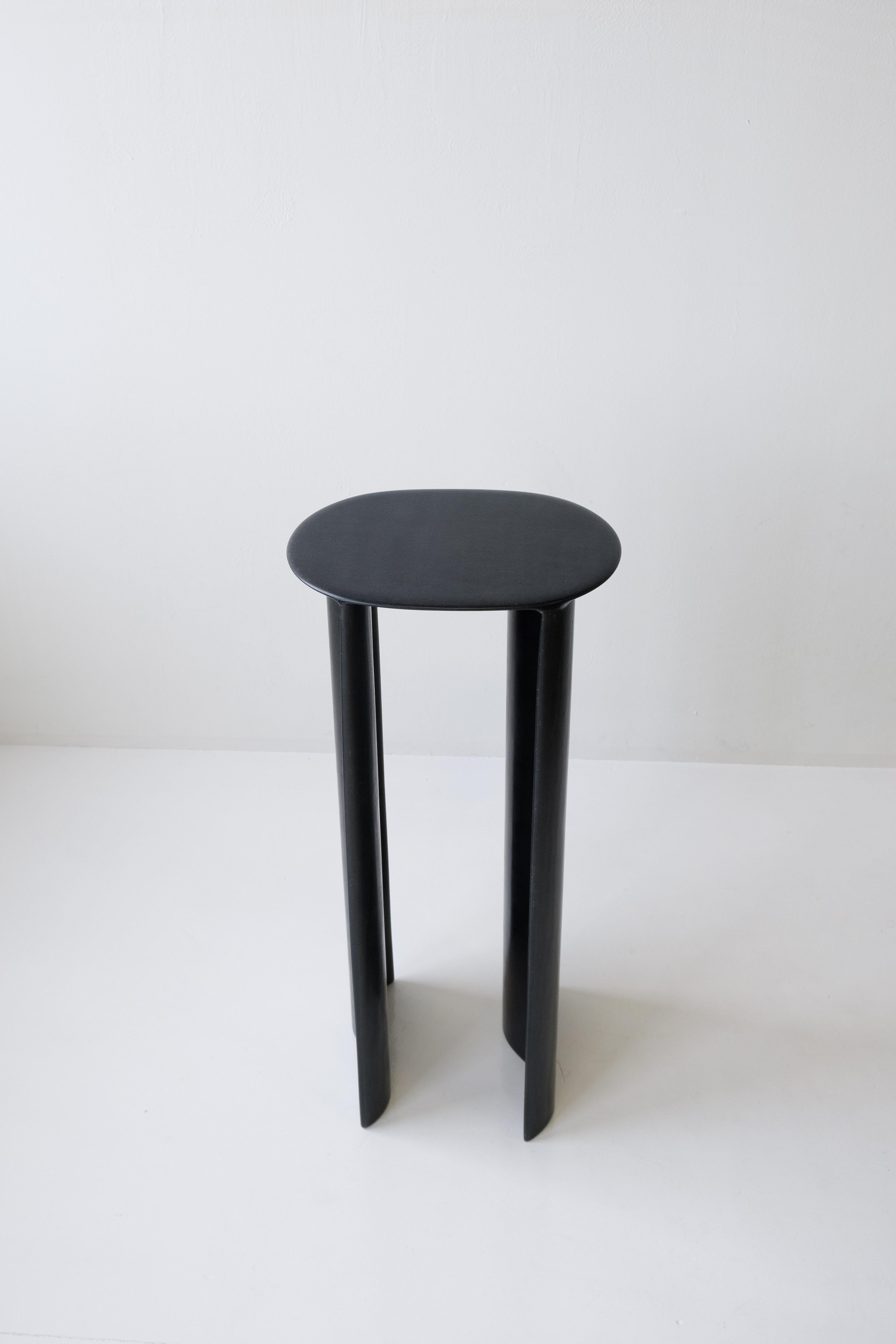 Contemporary Black Fiberglass, New Wave Pedestal, by Lukas Cober For Sale 1