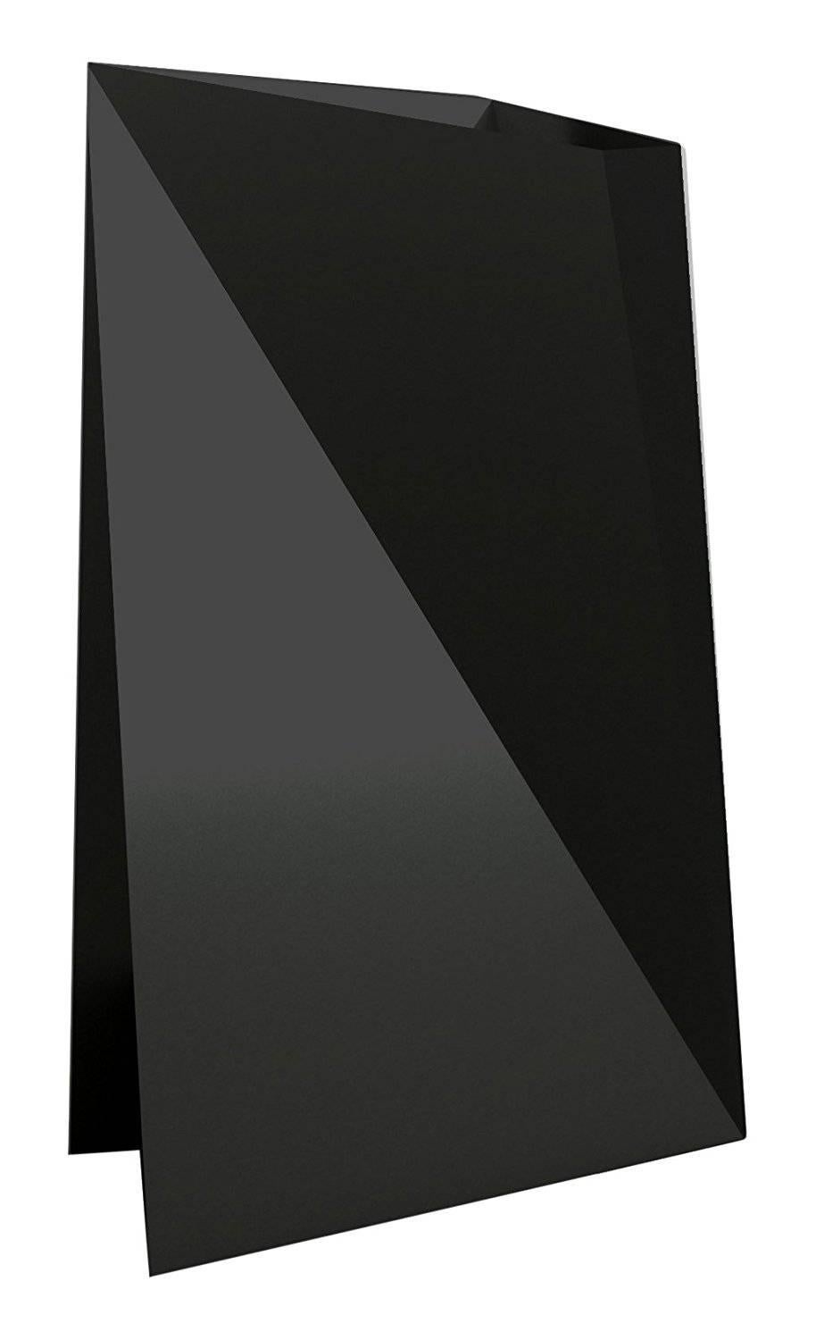 black geometric vase