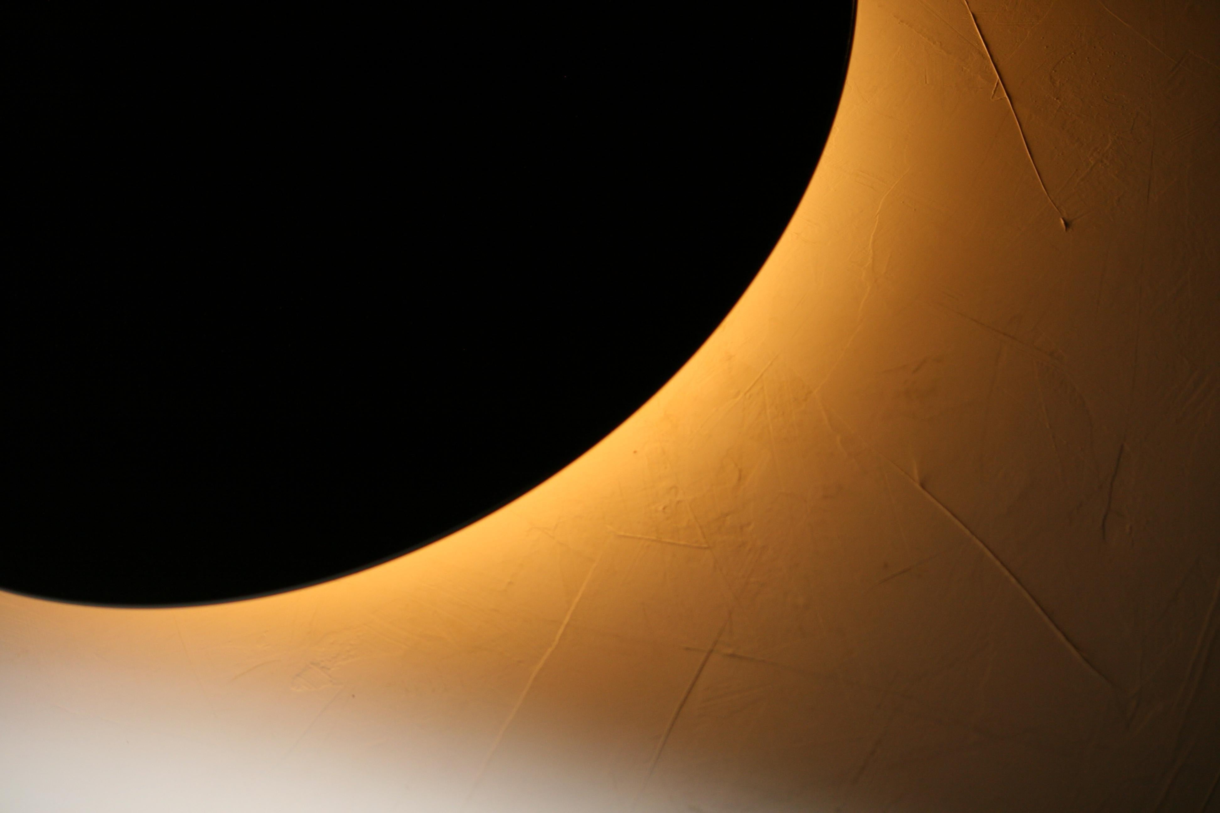 Verre Applique murale contemporaine Eclipse en verre noir en vente