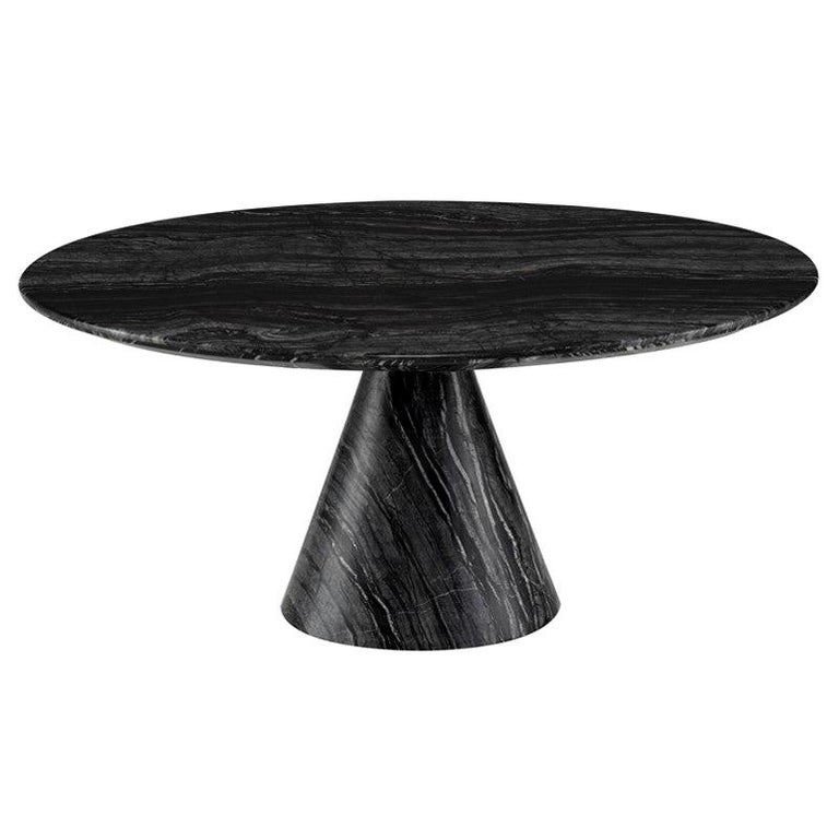 Contemporary Black Marble Coffee Table For Sale at 1stdibs