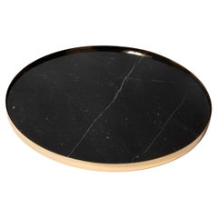 Decorative Gold Plated with Nero Marquina Tray