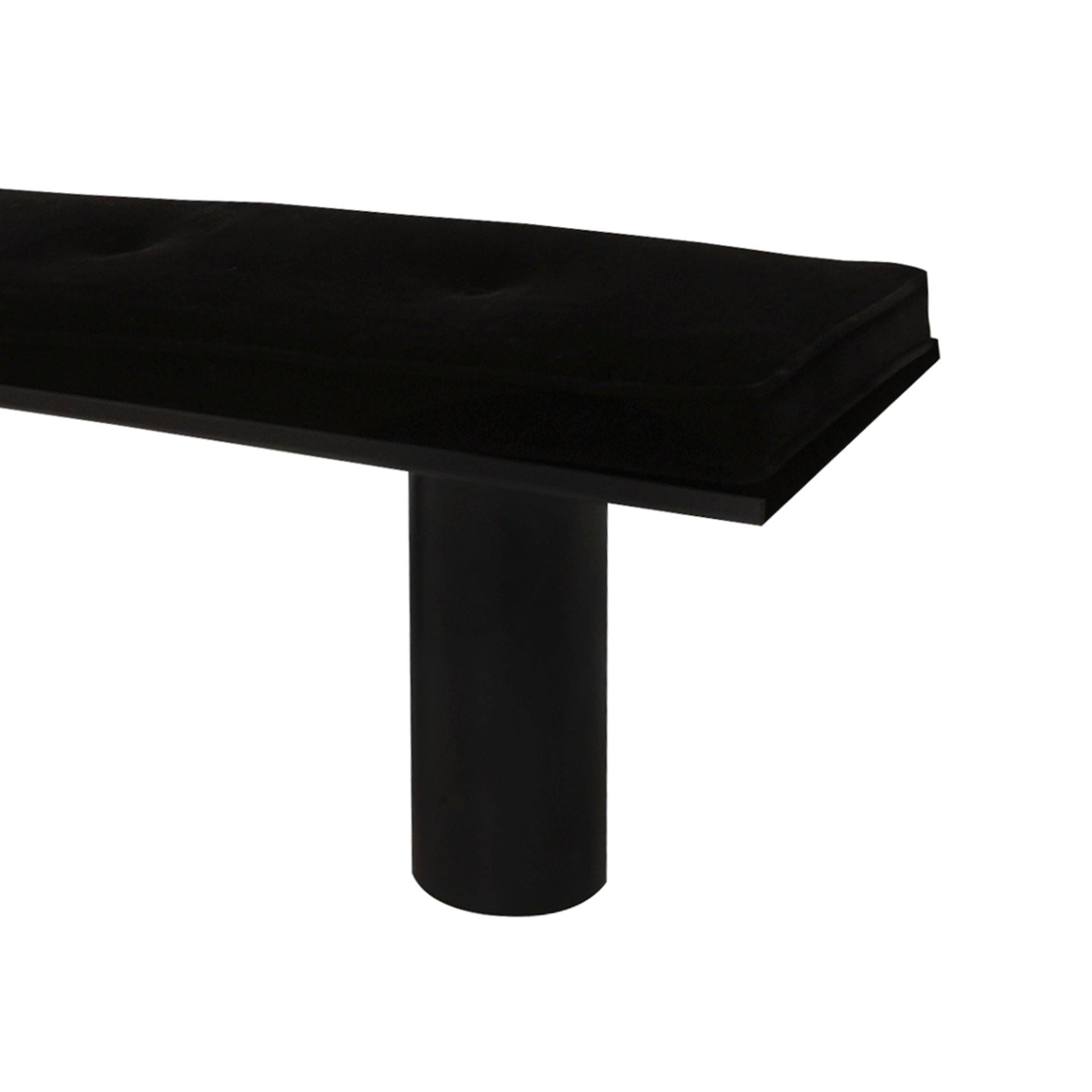XXIe siècle et contemporain Banc contemporain en métal noir et coton Design/One par I.A. Studio en vente