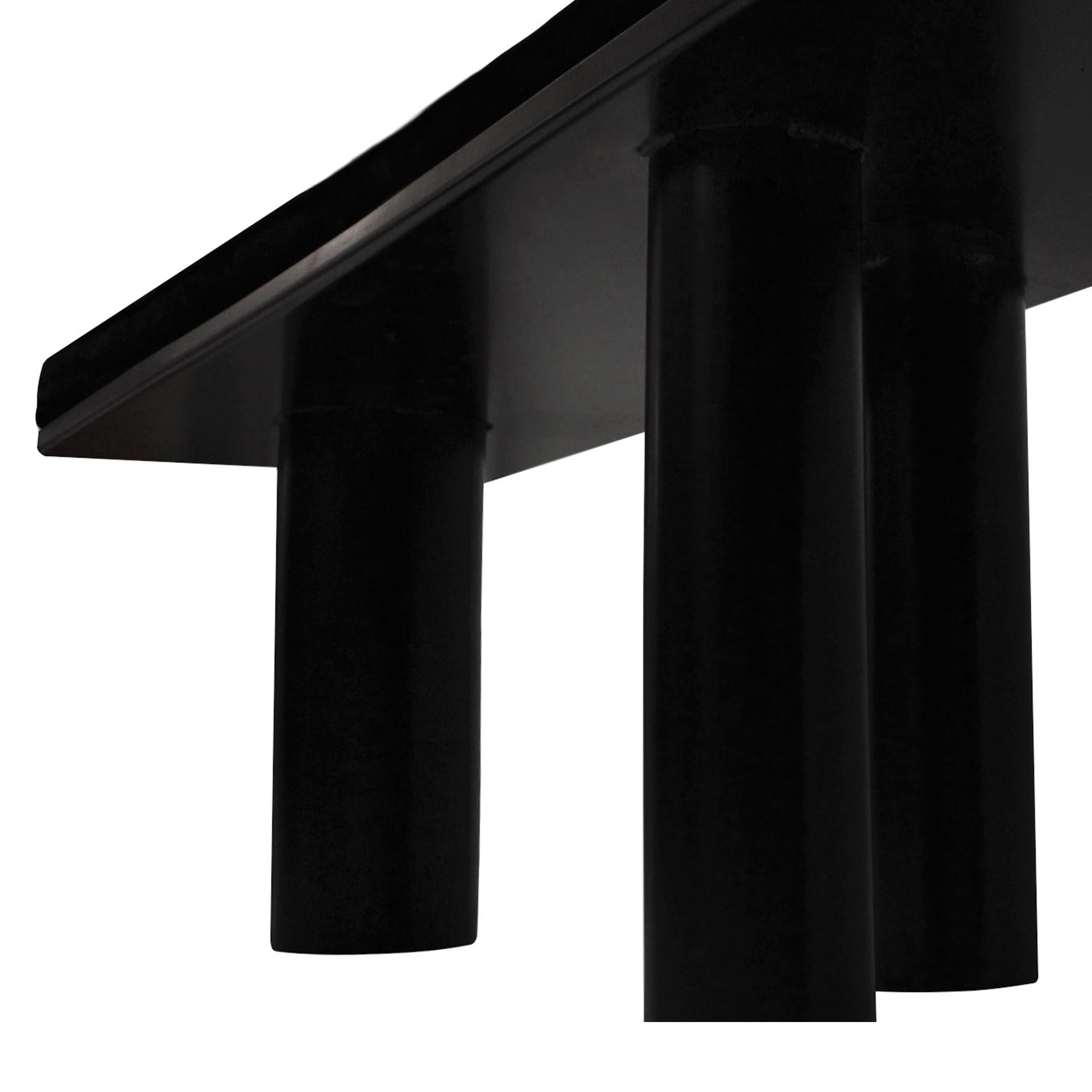 Métal Banc contemporain en métal noir et coton Design/One par I.A. Studio en vente