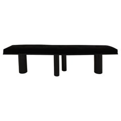 Banc contemporain en métal noir et coton Design/One par I.A. Studio