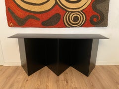 Contemporary Black Metal Wavy Console, in Stock