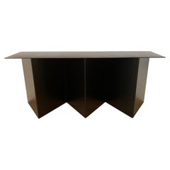 Contemporary Black Metal Wavy Console, in Stock