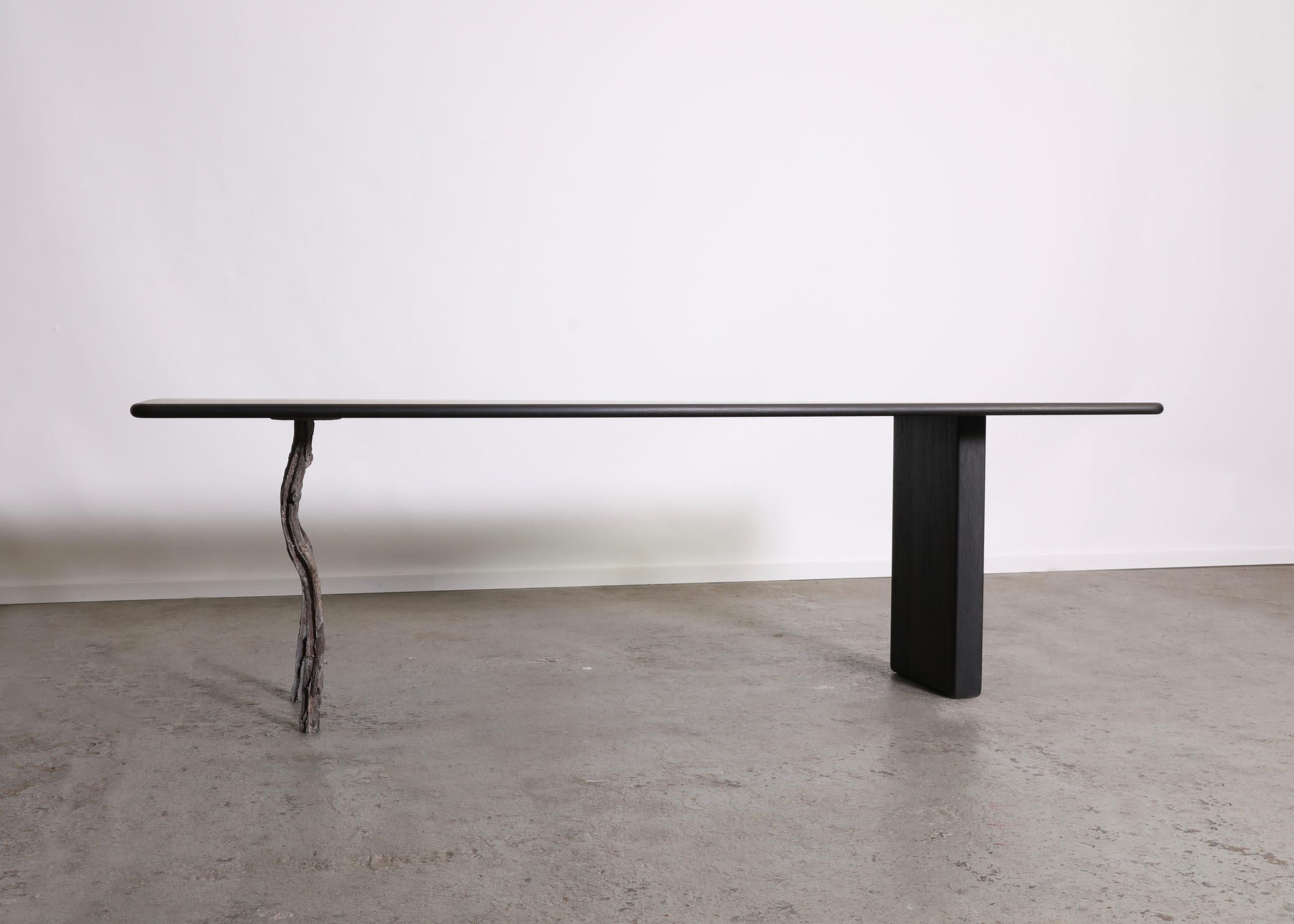 Dutch Modern Black Oblong Dining Table, Treebone by Jesse Sanderson for WDSTCK For Sale