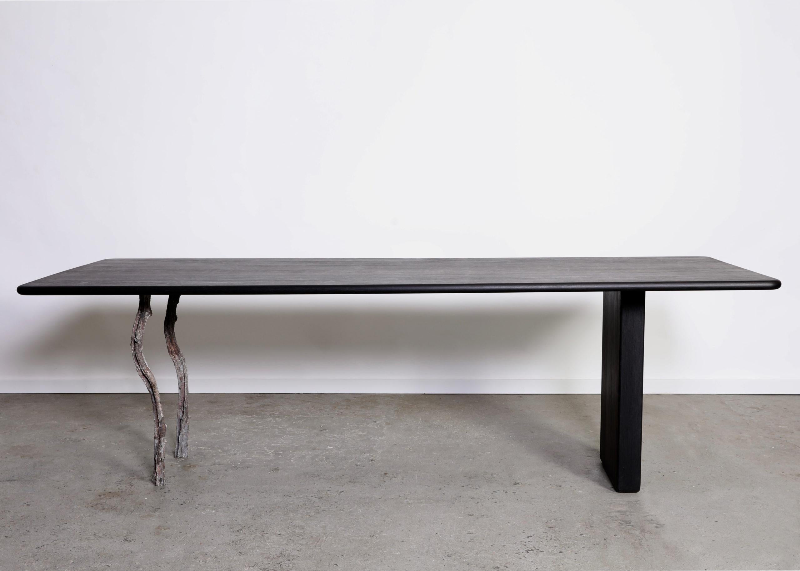 Modern Black Oblong Dining Table, Treebone by Jesse Sanderson for WDSTCK In New Condition For Sale In Warsaw, PL