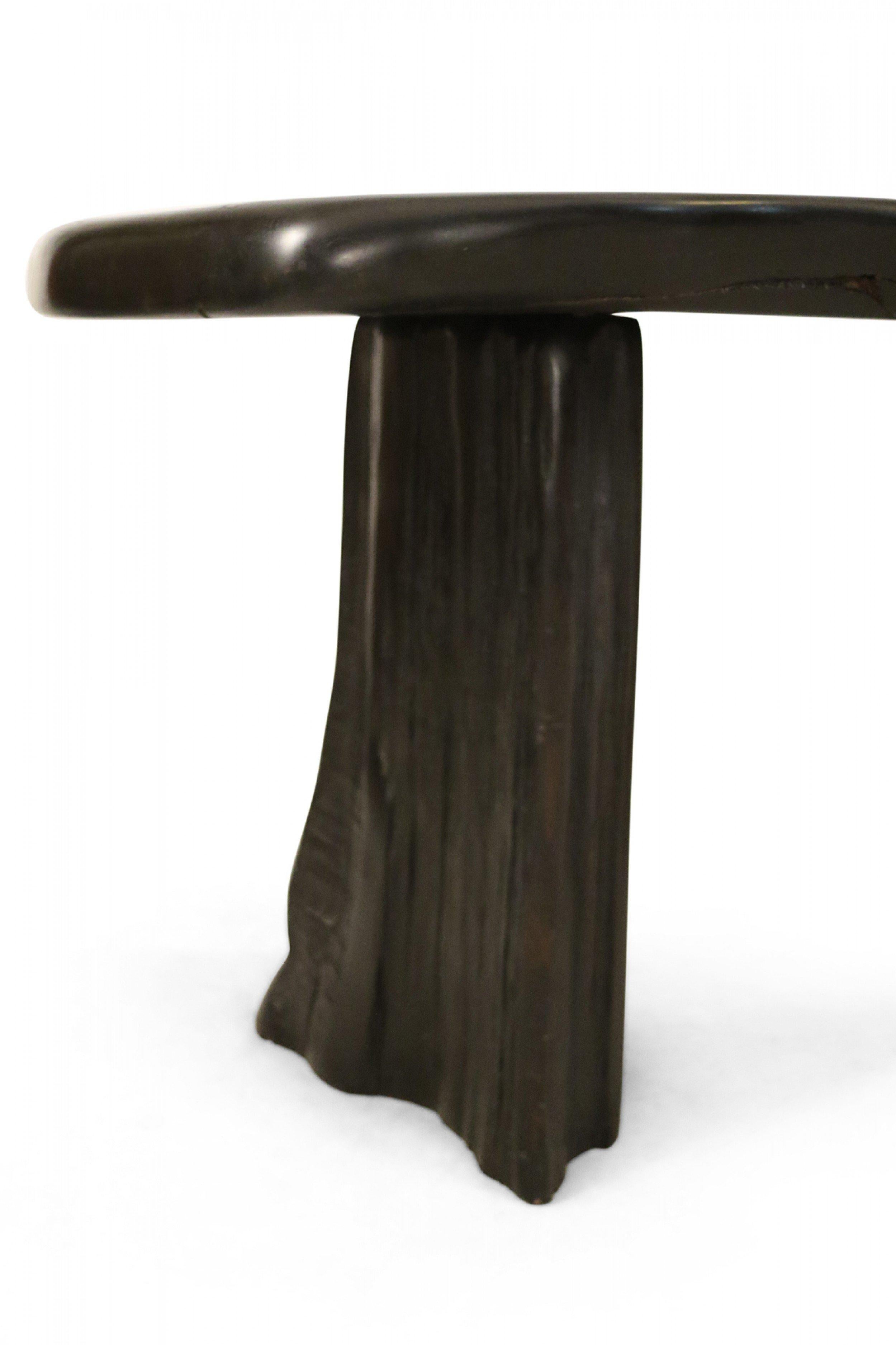 Contemporary Black Painted Tree Trunk Design Desk or Console Table For Sale 3
