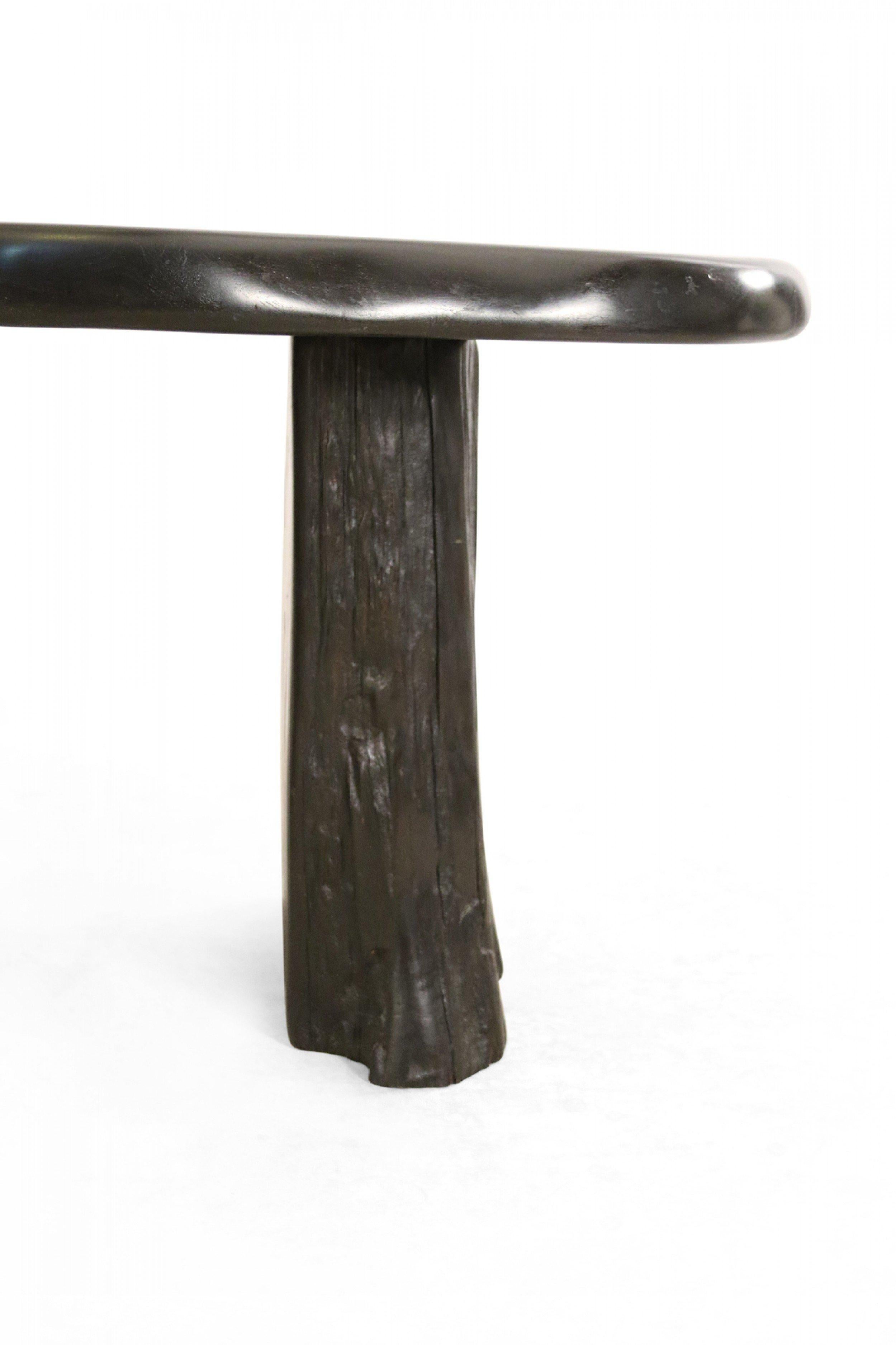 Contemporary Black Painted Tree Trunk Design Desk or Console Table For Sale 6