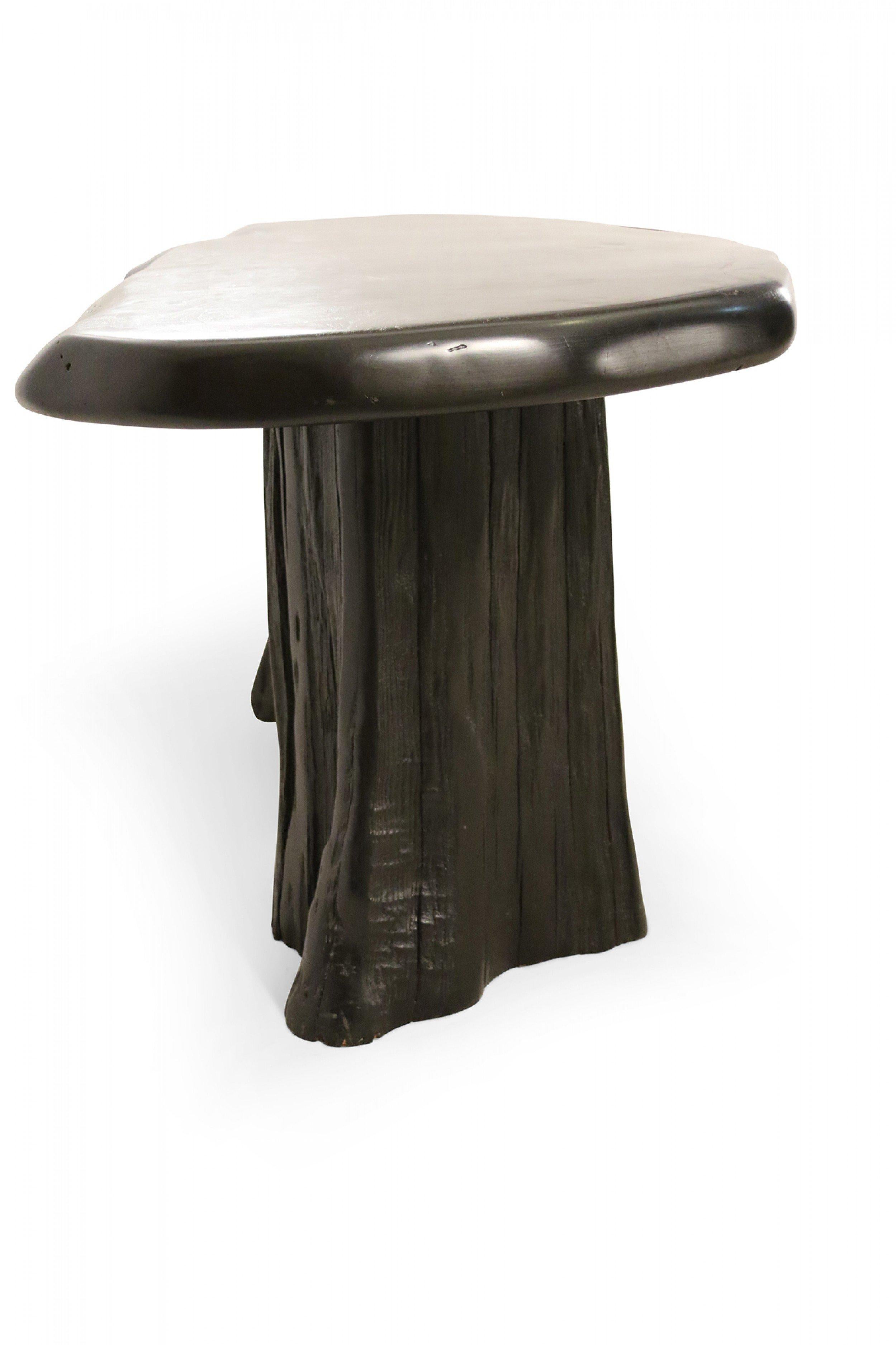 Contemporary Black Painted Tree Trunk Design Desk or Console Table For Sale 7