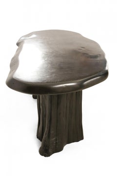 Contemporary Black Painted Tree Trunk Design Desk or Console Table