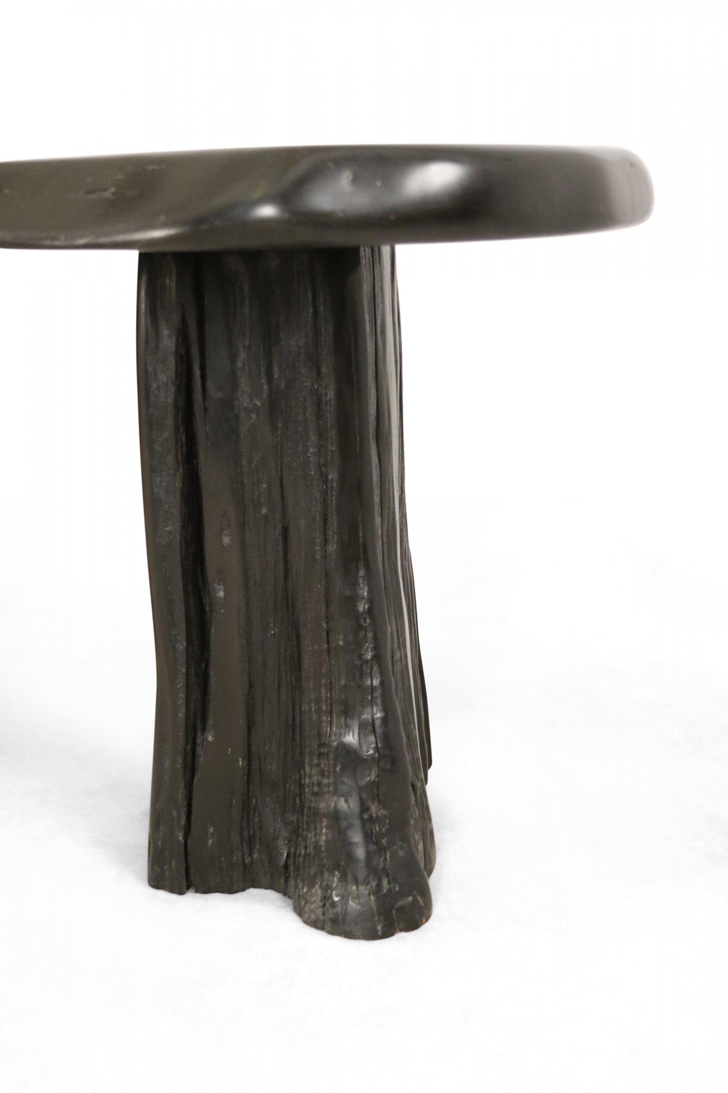 Contemporary Black Painted Tree Trunk Design Desk or Console Table In Good Condition For Sale In Queens, NY