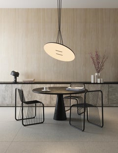 Contemporary Black Pendant Lamp 'Button'