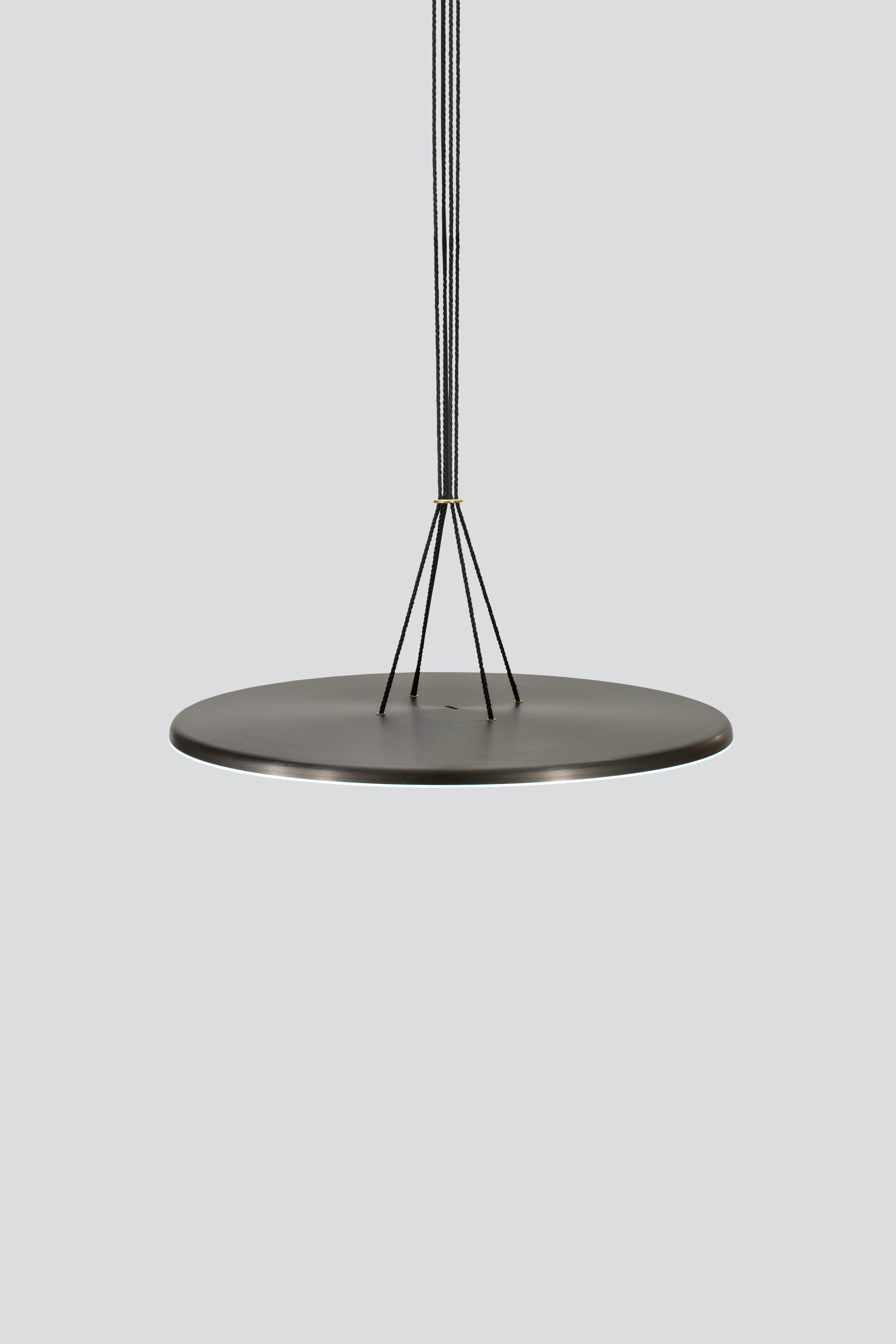 Contemporary Black Pendant Lamp 'Button' In New Condition For Sale In Paris, FR