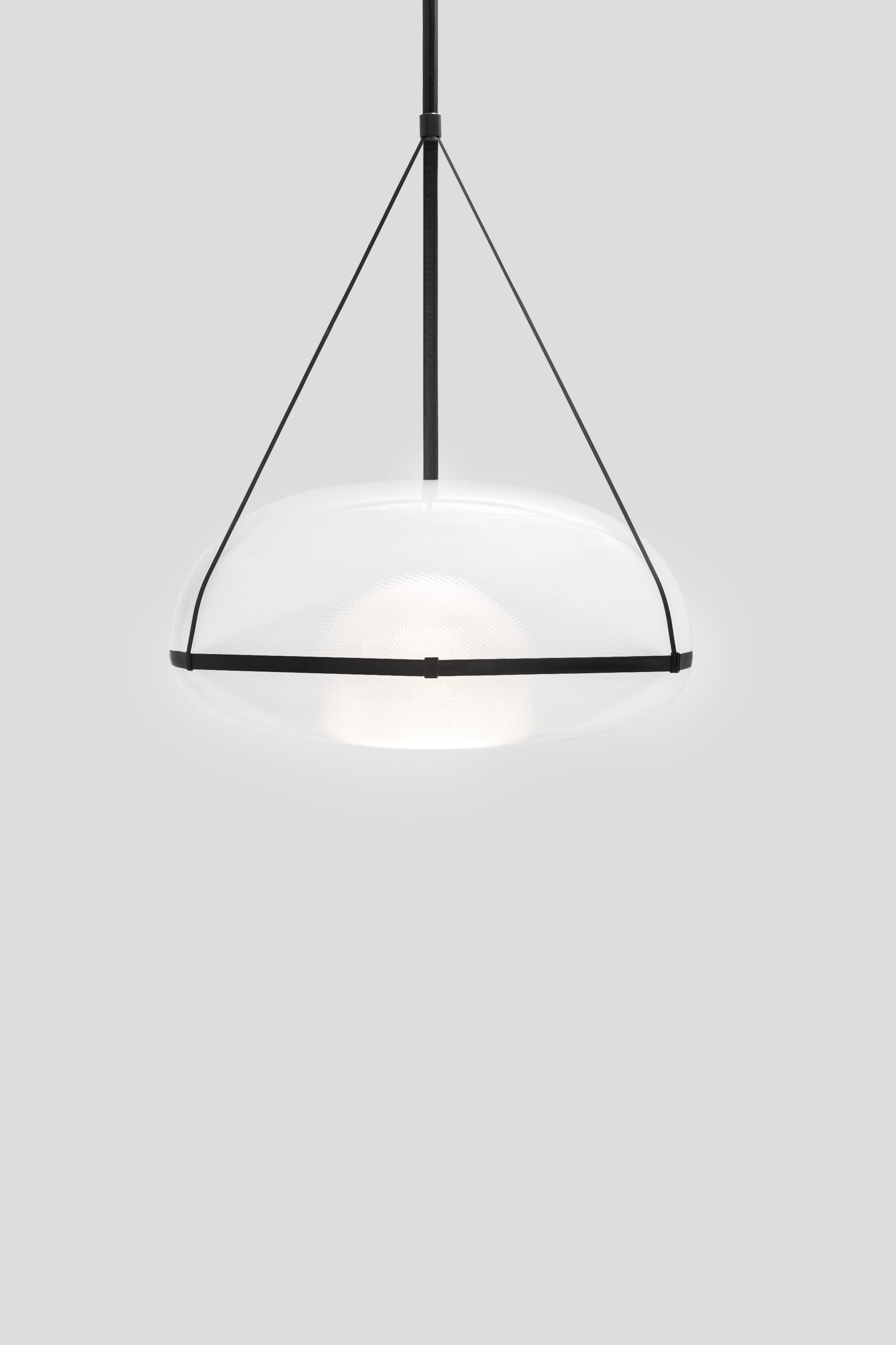 Organico moderno Lampada a sospensione nera contemporanea 