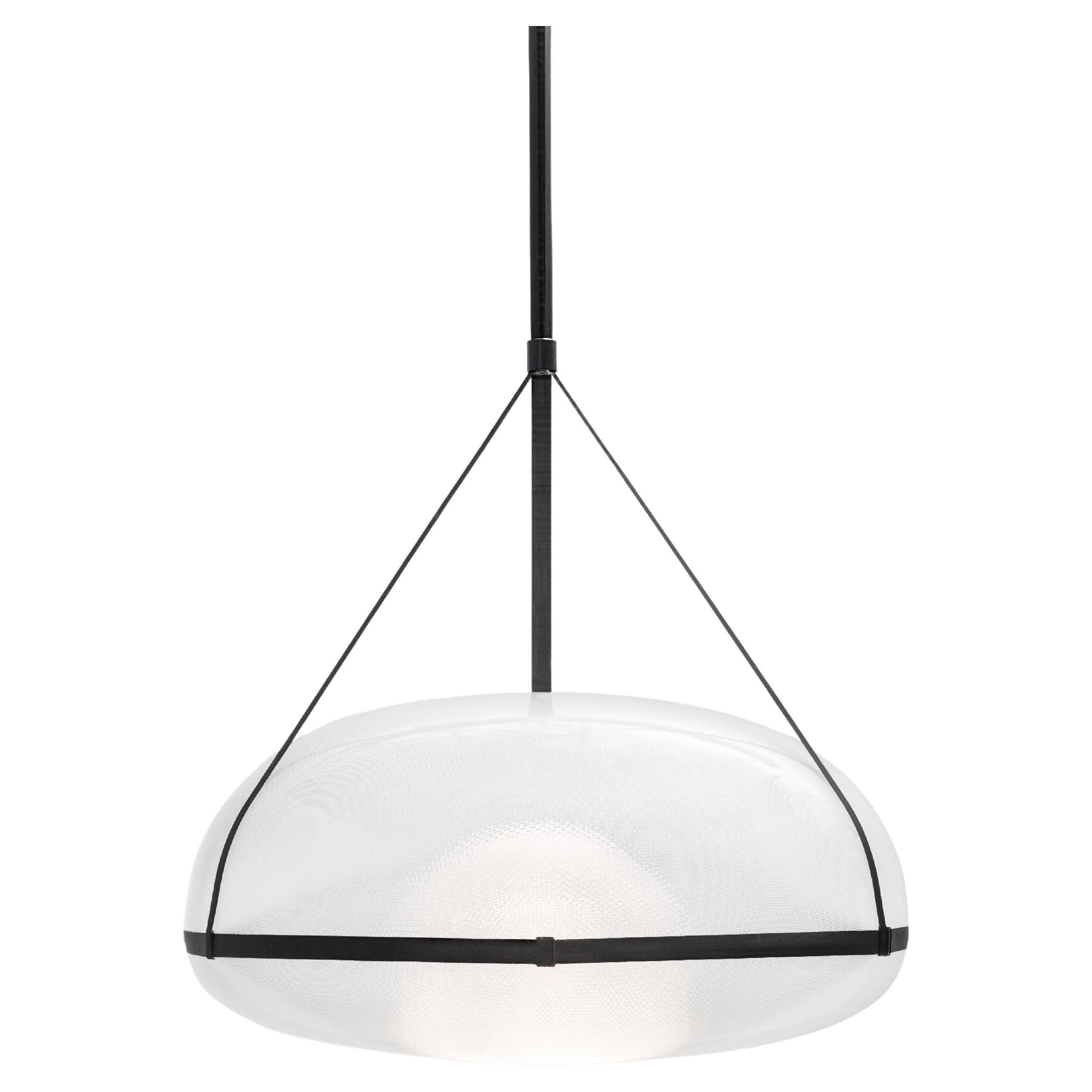 Lampe suspendue contemporaine noire 'Iris 60', A/B