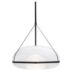 Contemporary Black Pendant Lamp 'Iris 60', A/B