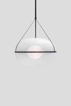 Lampada a sospensione contemporanea nera 'Iris 90', A/A