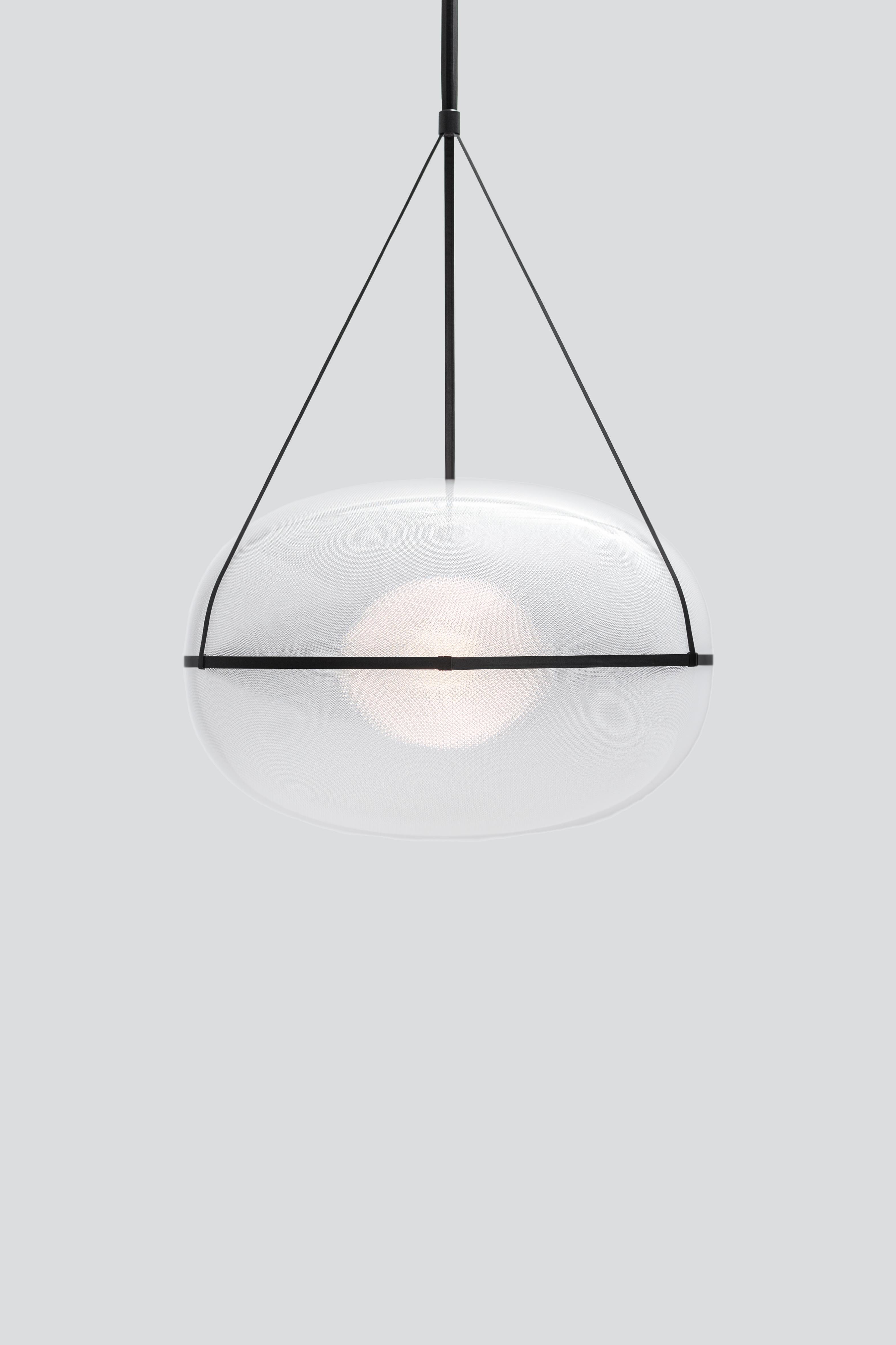 Organic Modern Contemporary Black Pendant Lamp 'Iris 90', A/A For Sale