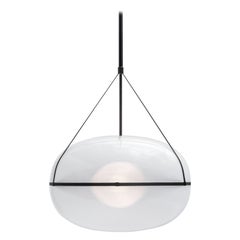 Contemporary Black Pendant Lamp 'Iris 90', A/A