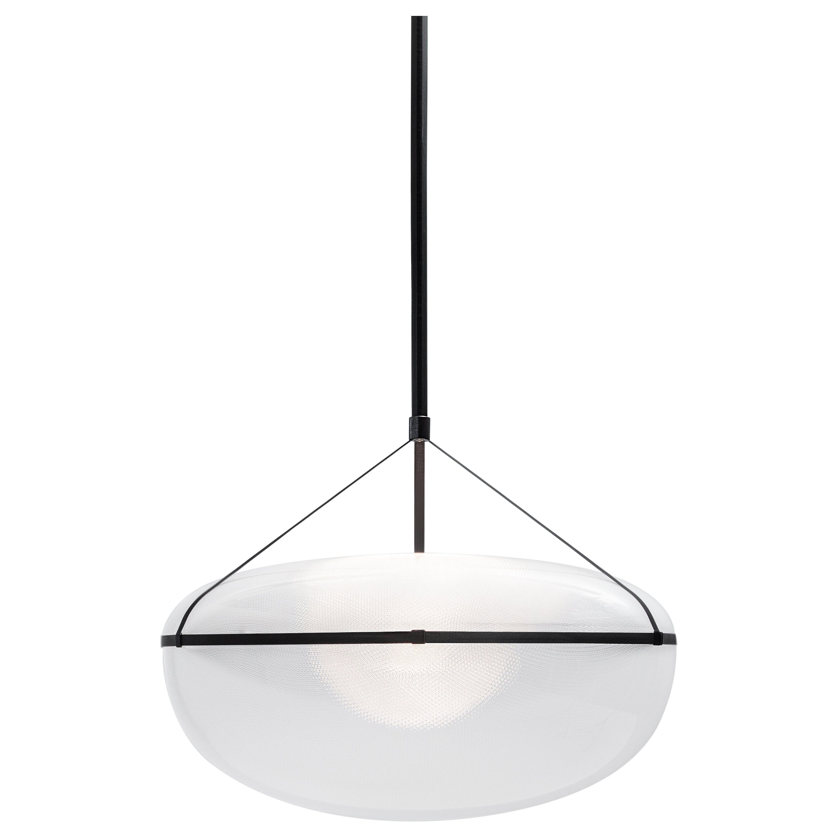 Contemporary Black Pendant Lamp 'Iris 90', B/A