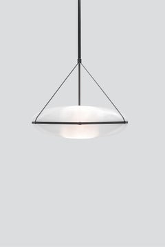 Contemporary Black Pendant Lamp 'Iris 90', B/B