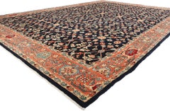 Contemporary Black Persian Sultanabad Mahal Palatial Carpet