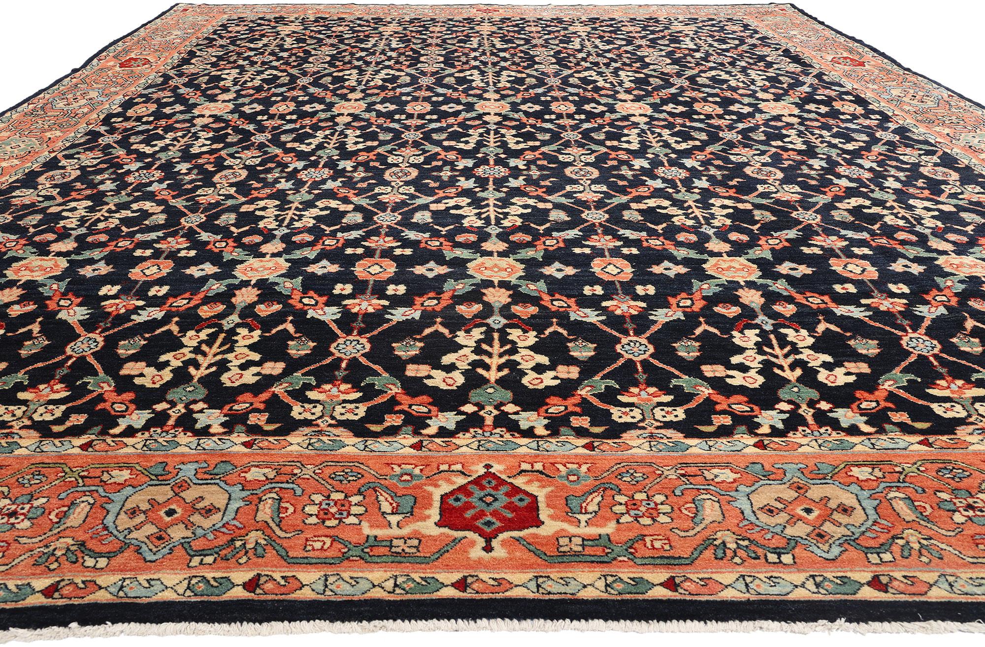 Modern Contemporary Black Persian Mahal Rug For Sale