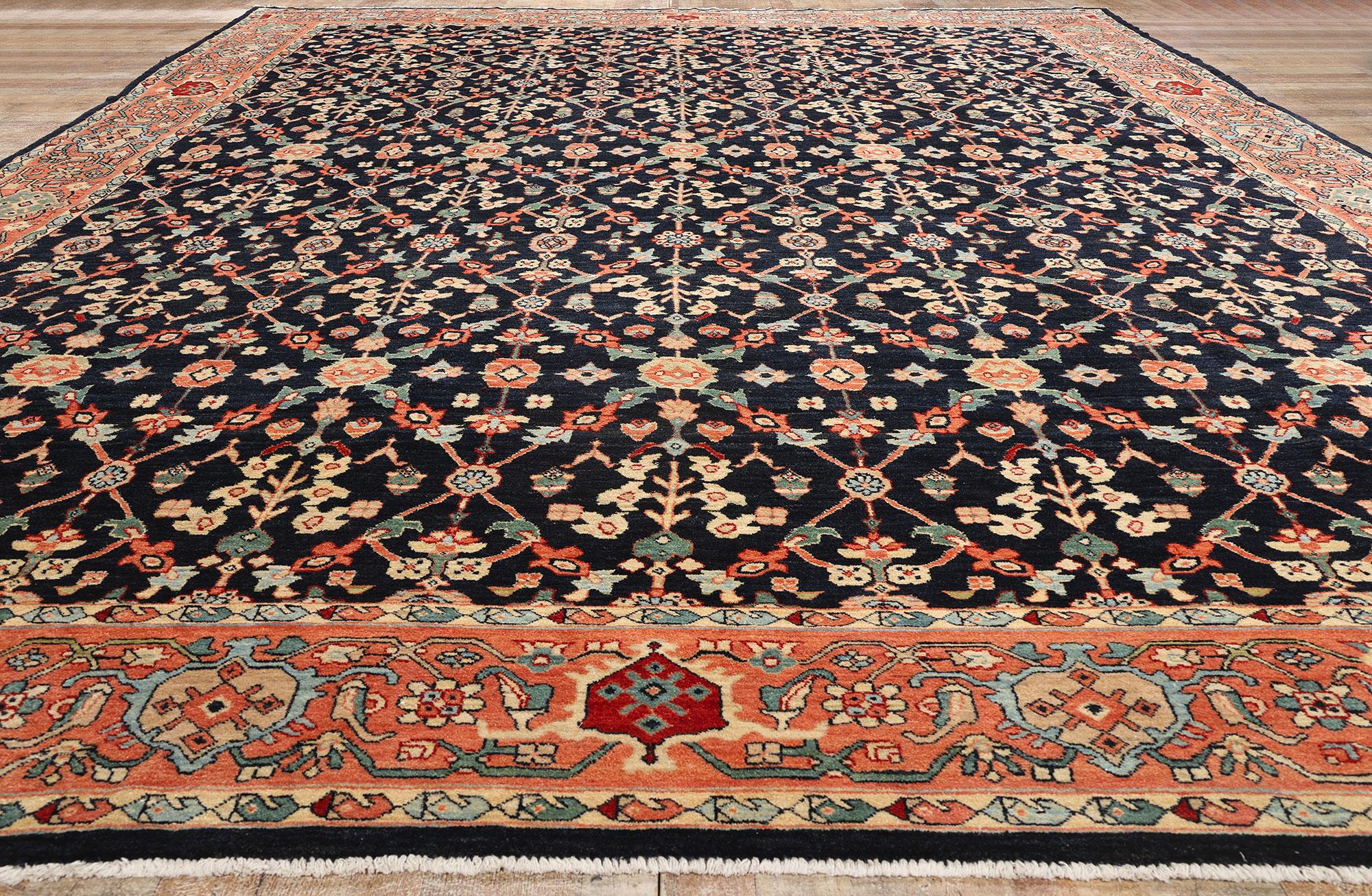 Contemporary Black Persian Mahal Rug For Sale 2