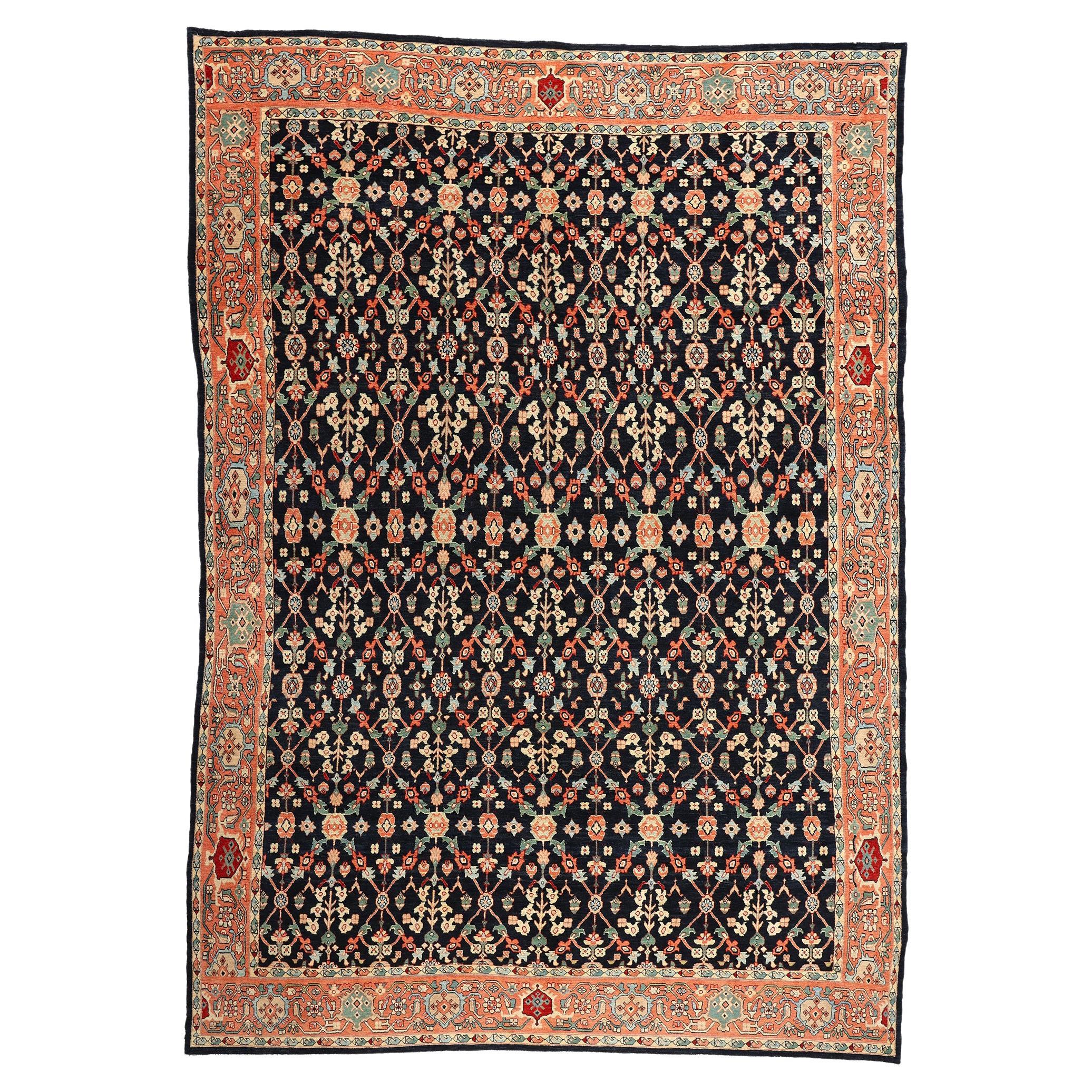 Contemporary Black Persian Mahal Rug For Sale