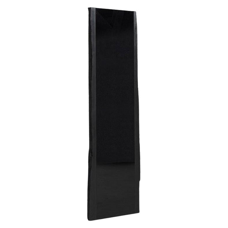 Contemporary Black Slate Mirror "Narcisse" by Frédéric Saulou
