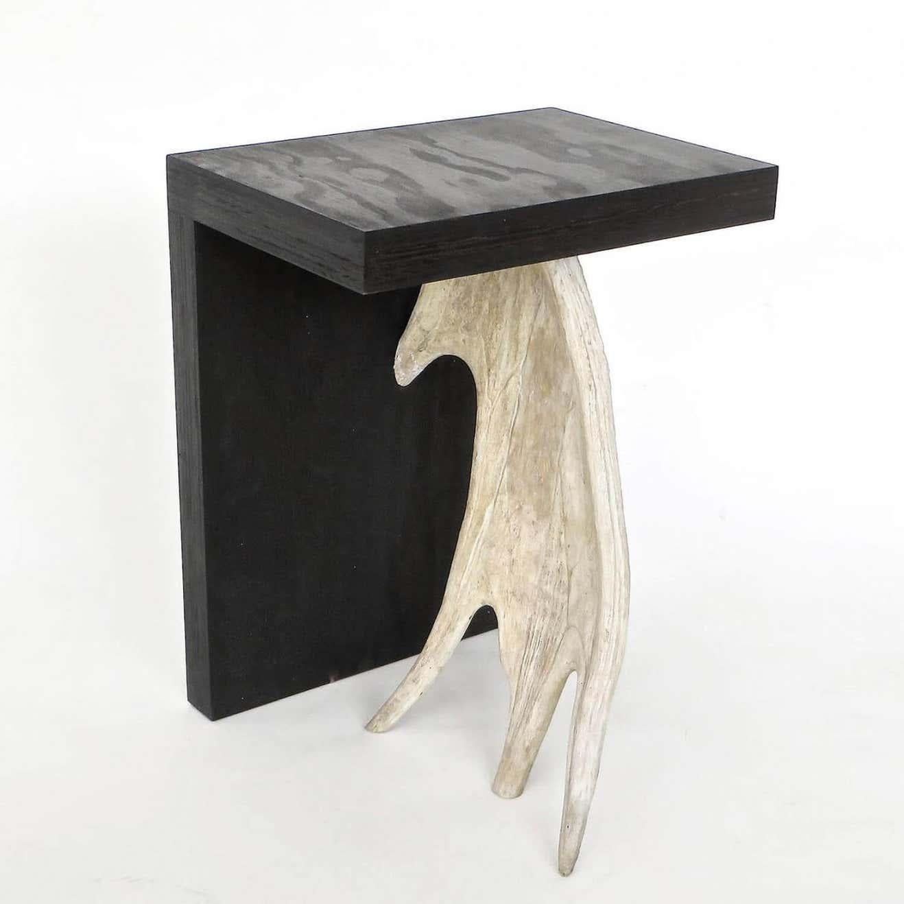 Contemporary black Stag T Stool / Side Table by Rick Owens In New Condition For Sale In Warsaw, PL
