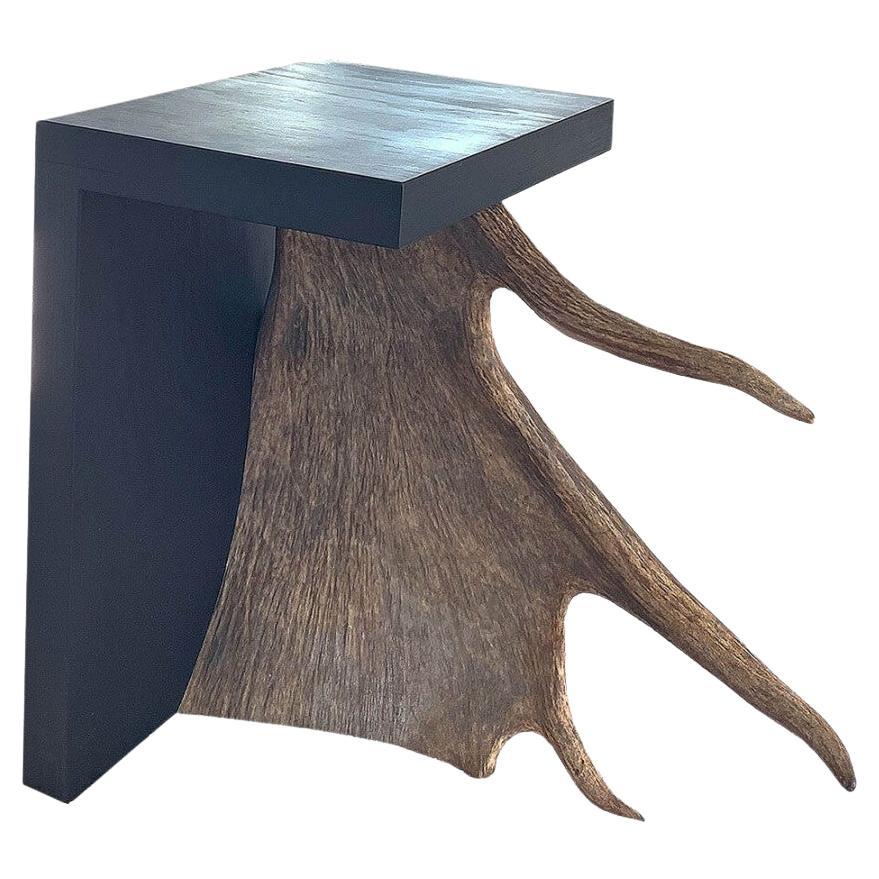 Contemporary black Stag T Stool / Side Table by Rick Owens