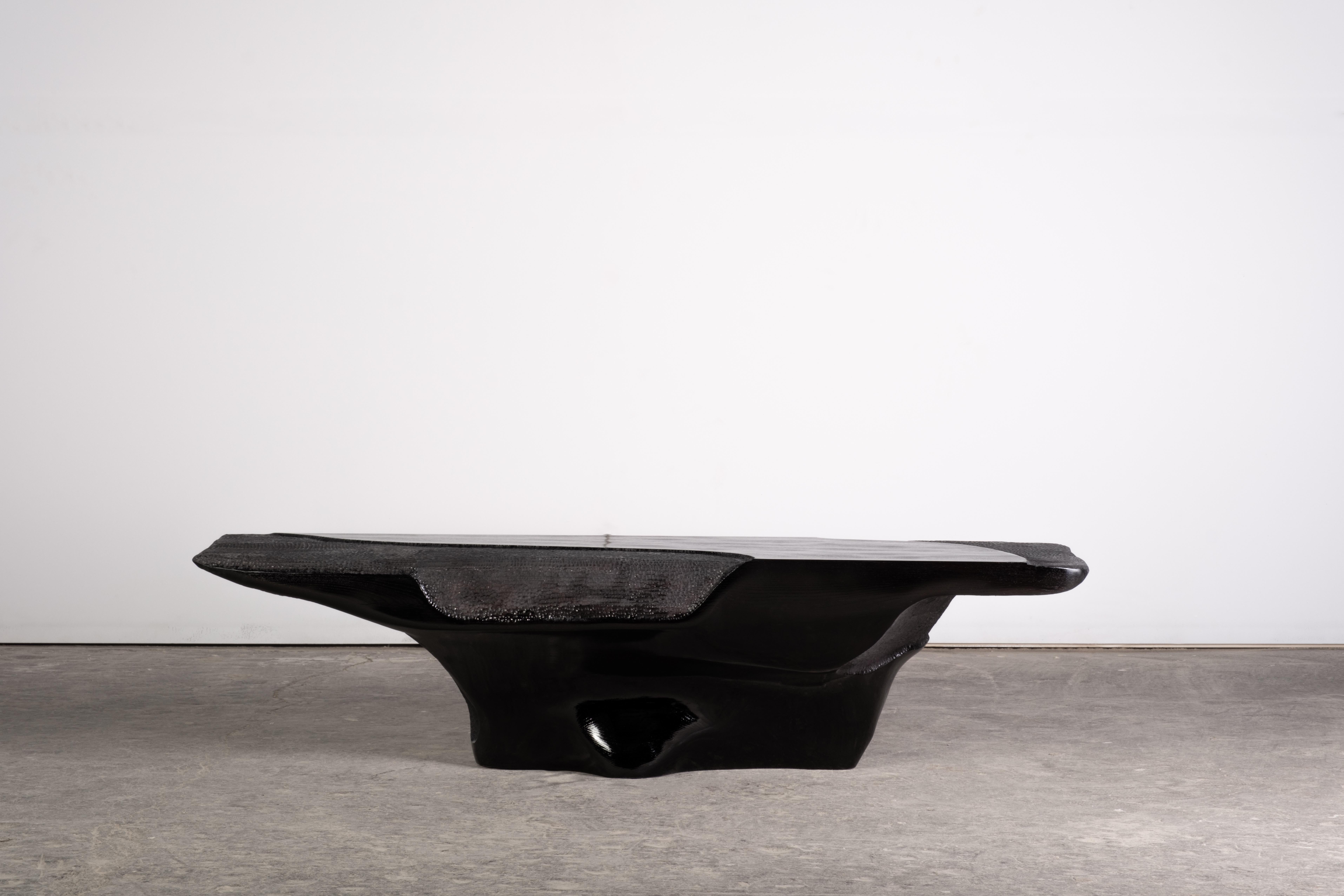 Contemporary Couchtisch aus schwarz gebeizter Esche EM304 im Angebot 4