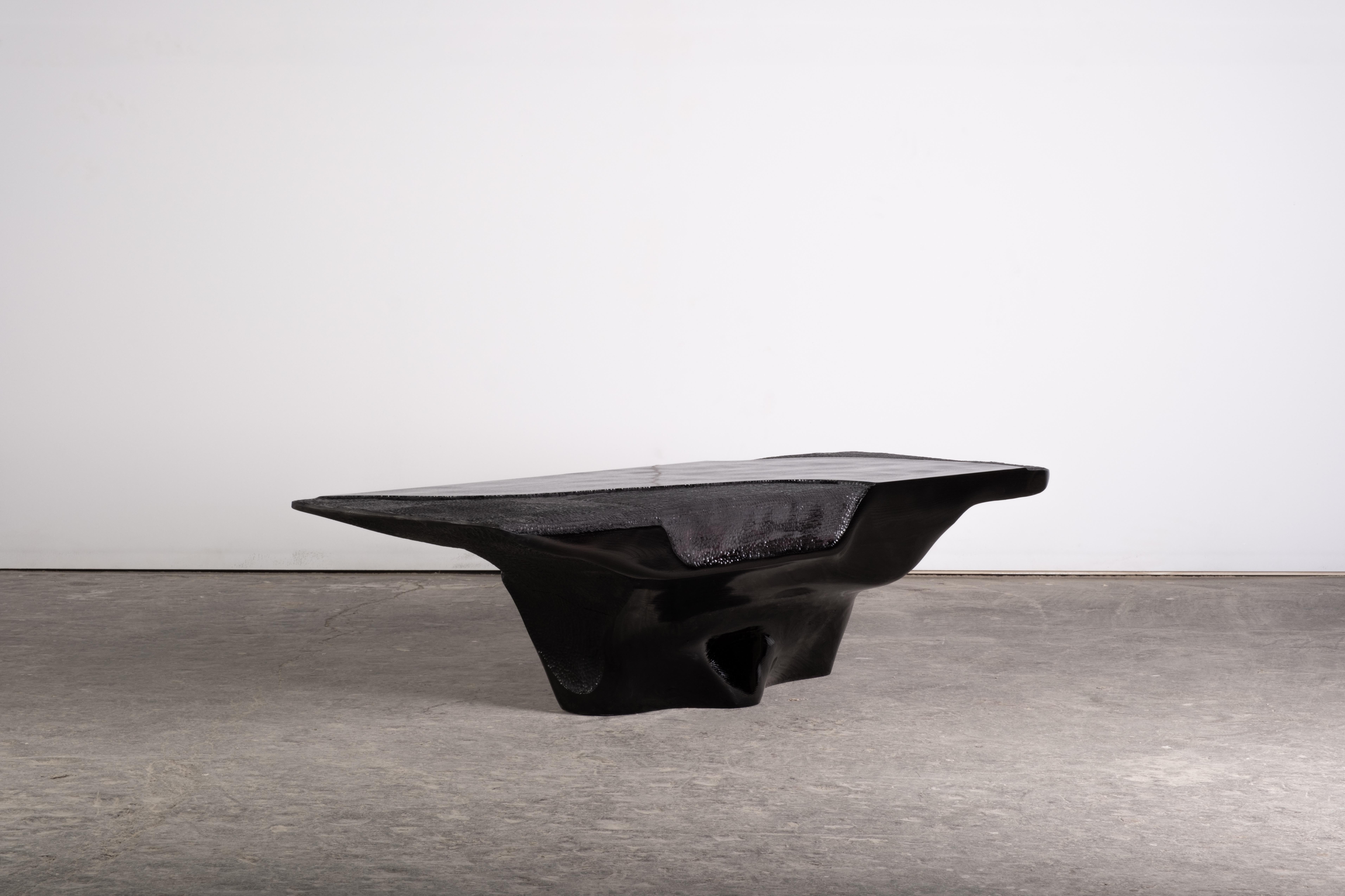 Contemporary Couchtisch aus schwarz gebeizter Esche EM304 im Angebot 2