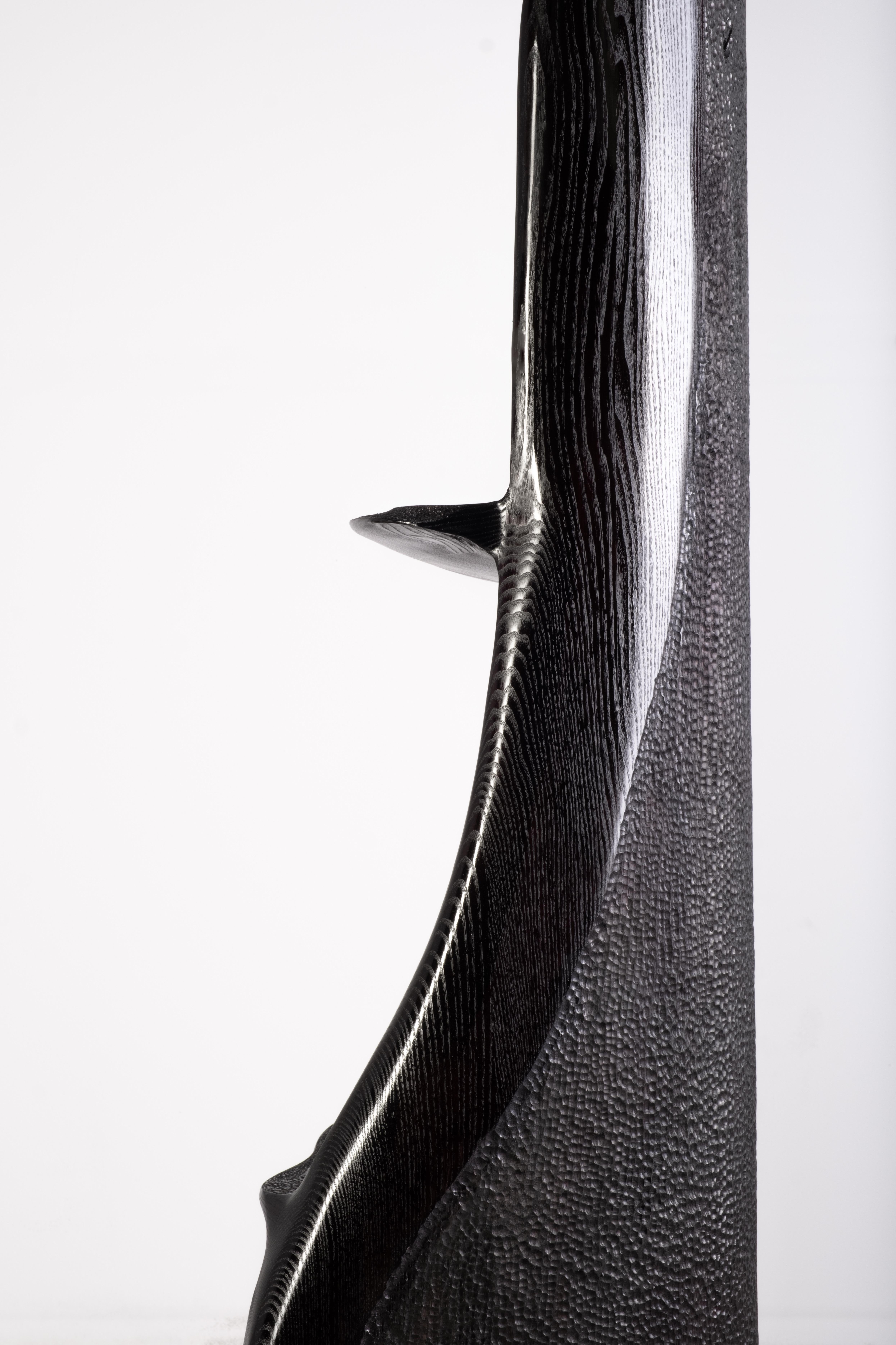 Ash Contemporary Black stained ash EM305 Shelf For Sale